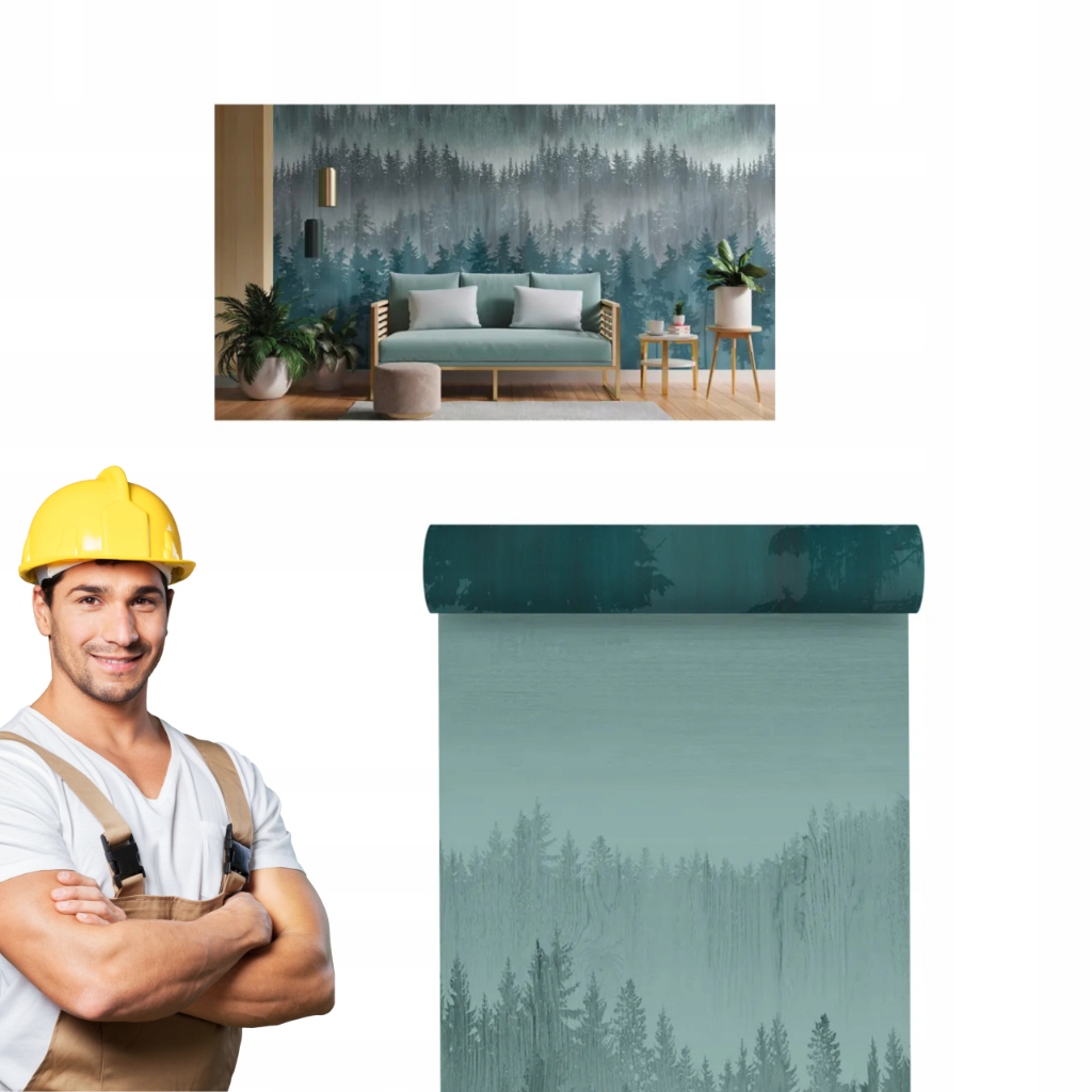 Panoramatická tapeta Metropolitní les v mlze 159 x 280 cm