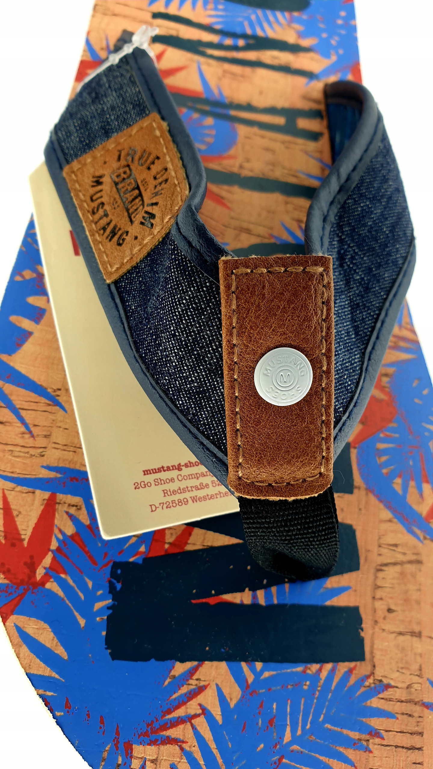 Japonki Klapki Męskie Mustang R. 46 Nowe Oryginał Marka Mustang