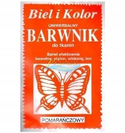 

Barwnik do Tkanin pomarańczowy 10g