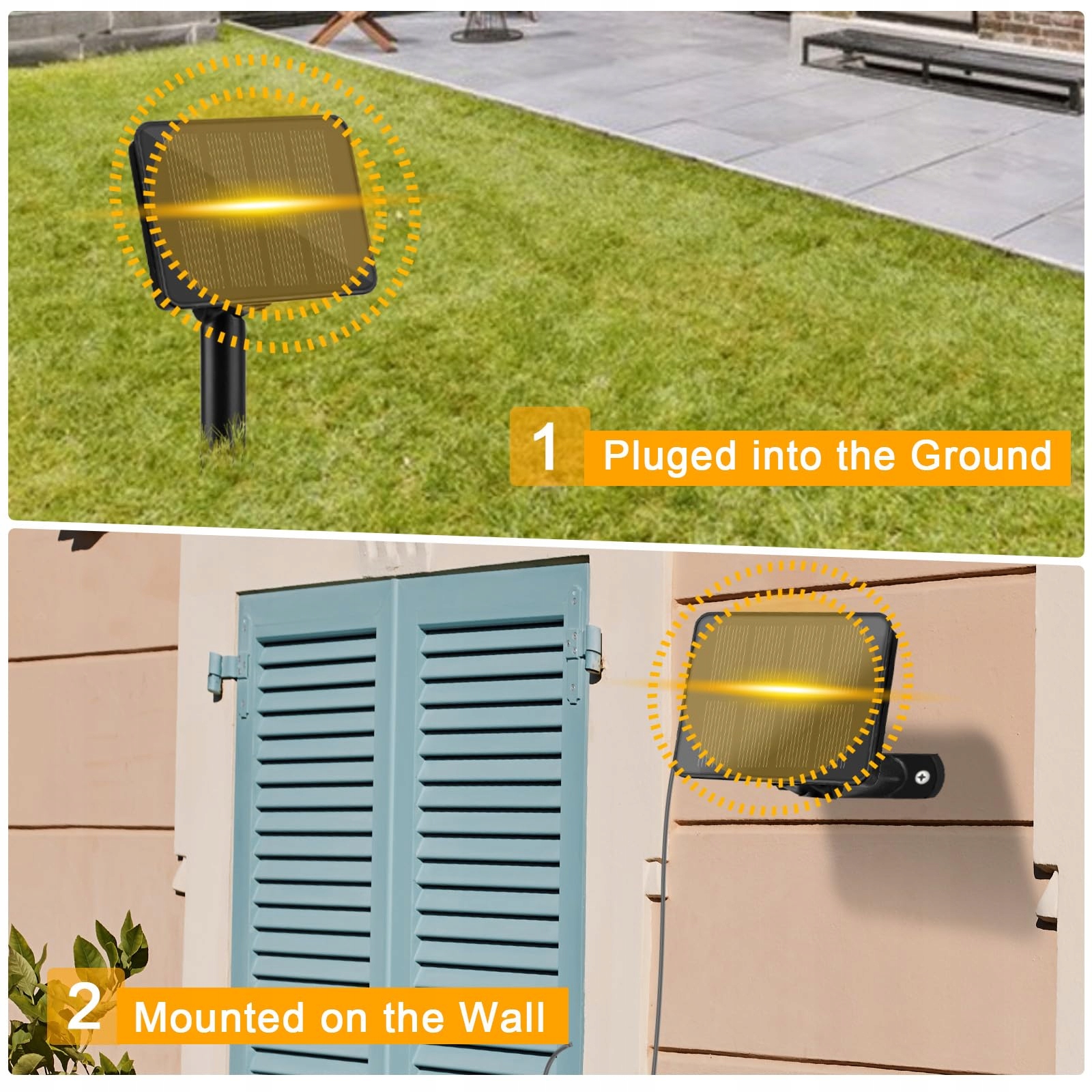 CSHARE Lampa Solarna 5M 50 LED IP65 do Ogrodu Tarasu — miniatura 4