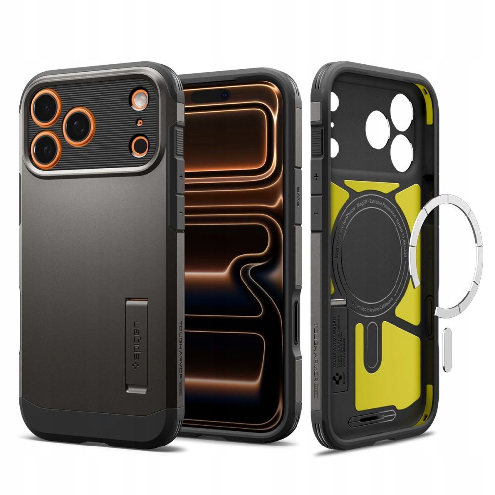 Spigen Tvrdý „t” Armor Mag Magsafe Pro Iphone 17 Pro Gunmetal