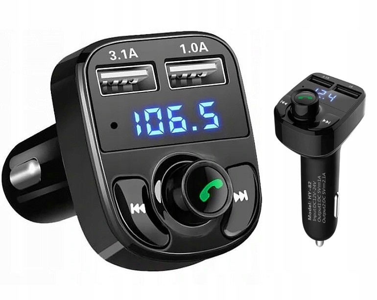 

Transmiter Fm Bluetooth MP3 Ładowarka 2XUSB 3.1A