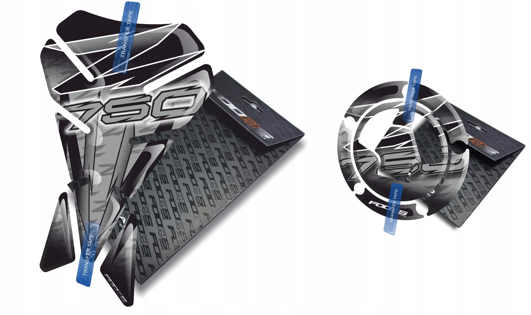 Tank-pad Cap-pad V1 od firmy Fooqs pro Kawasaki Z-750 Stříbrný