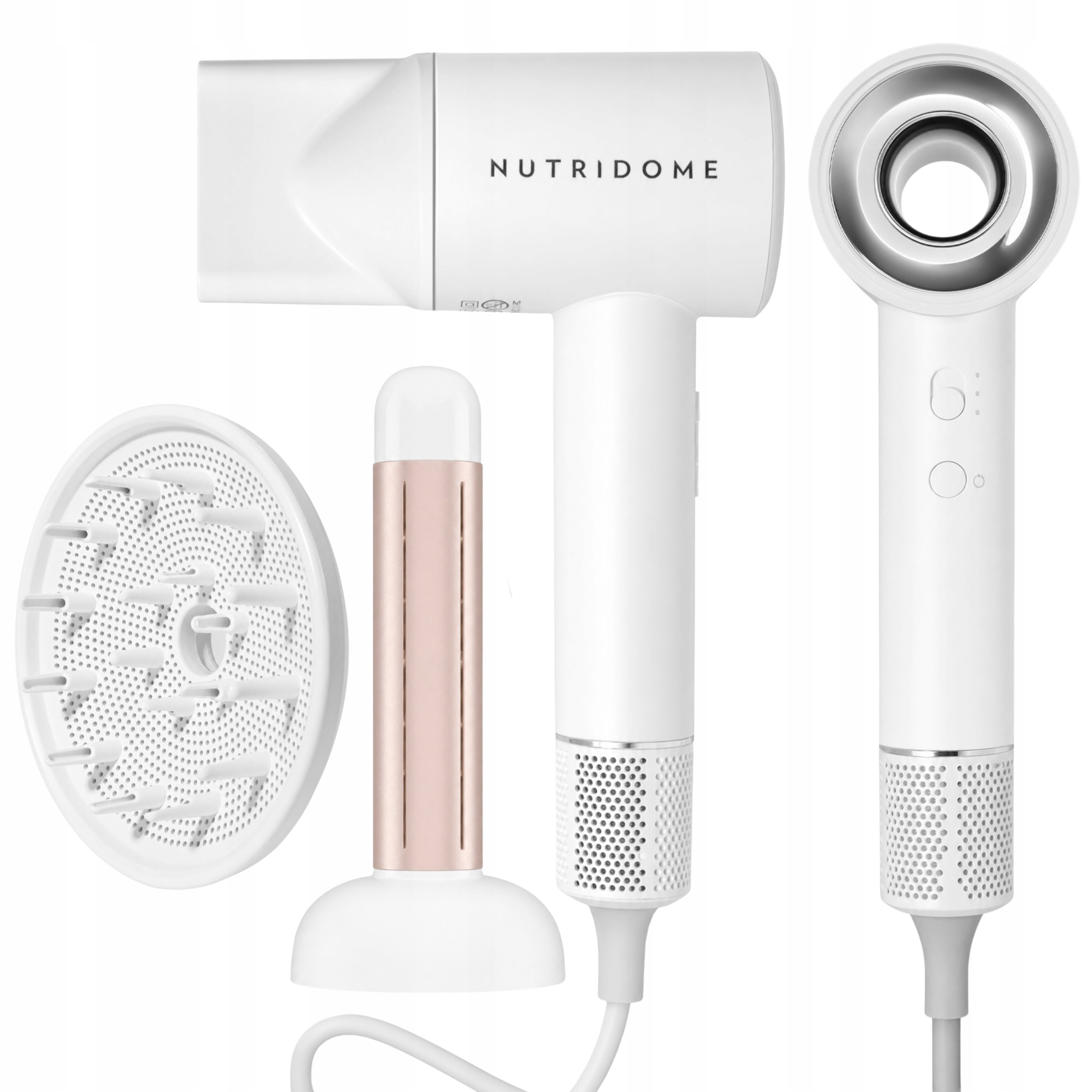 Mocna Suszarka do Włosów Jonizacja Nutridome 3w1 1600W Dyfuzor Koncentrator