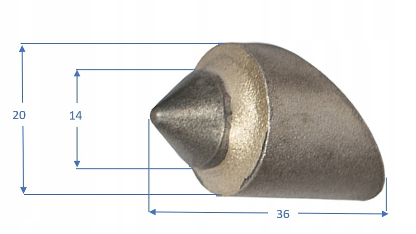 

BR1 20 mm Ząb Do Rozwiertaków Poszerzaczy Wiertnic
