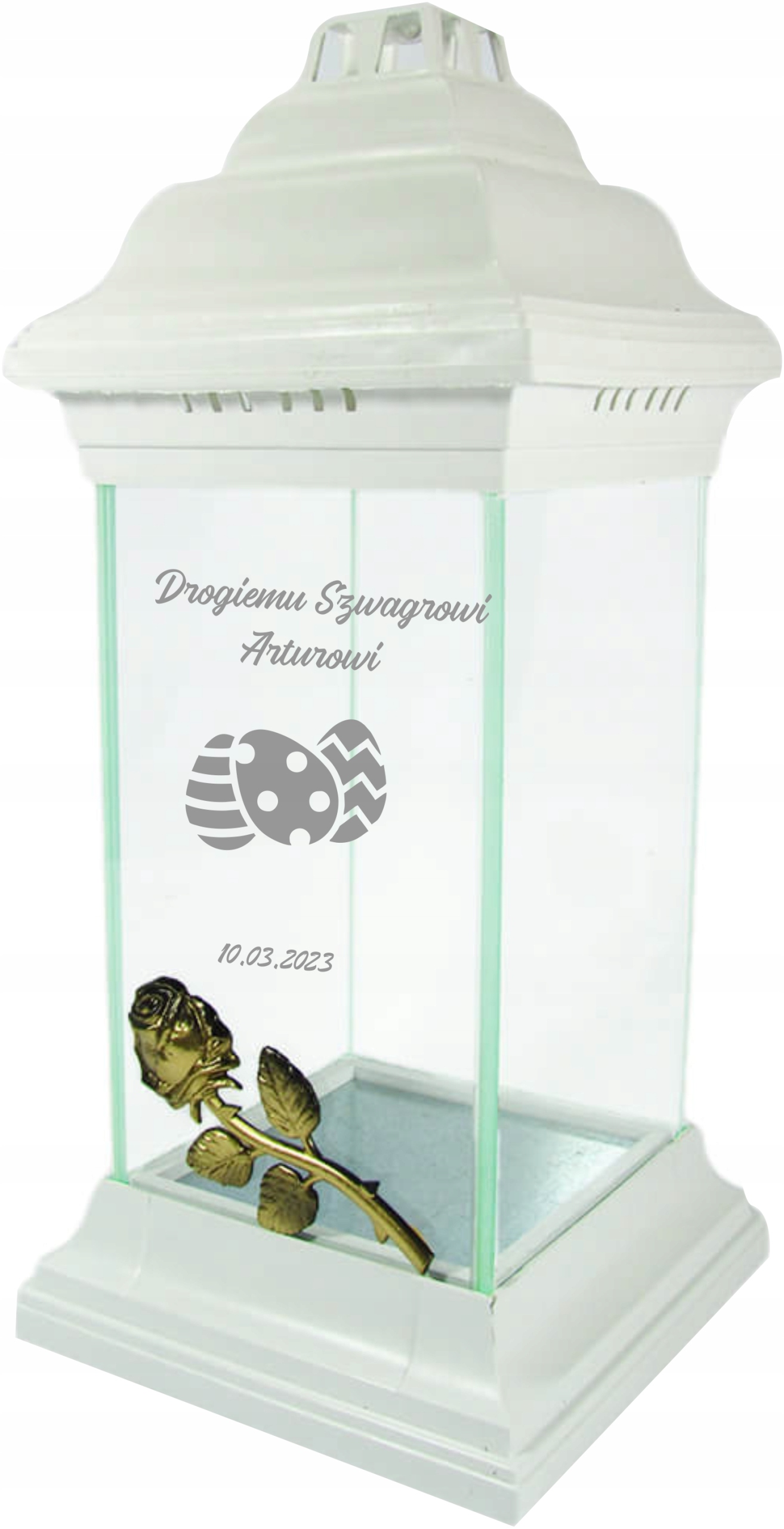 Hřbitovní Svíčka gravírovaný s vlastním nápisem Pro Švagra