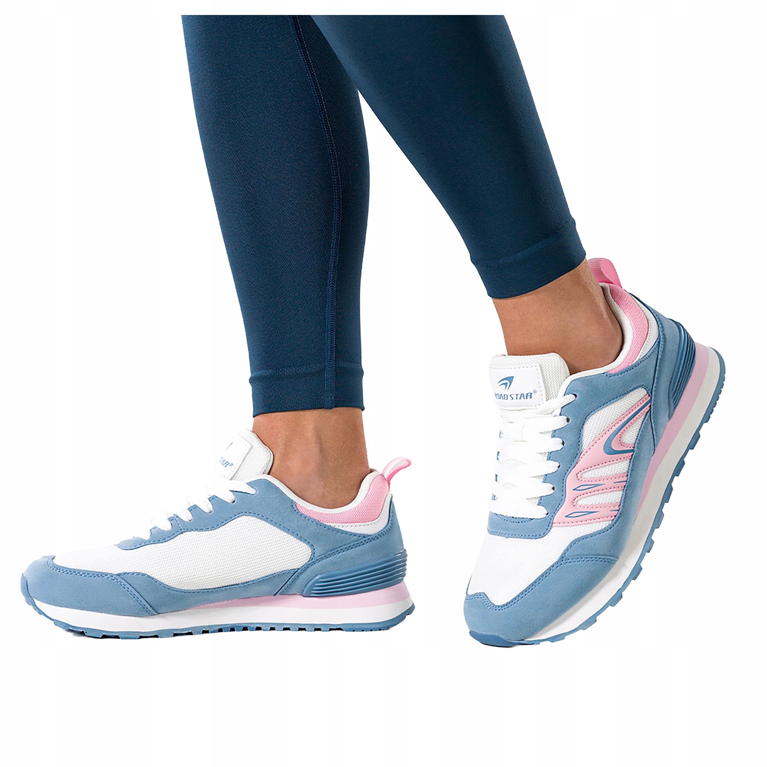 Sneakersy Modré Dámské Sportovní Drážkované Podrážka Šněrovací vel. 37