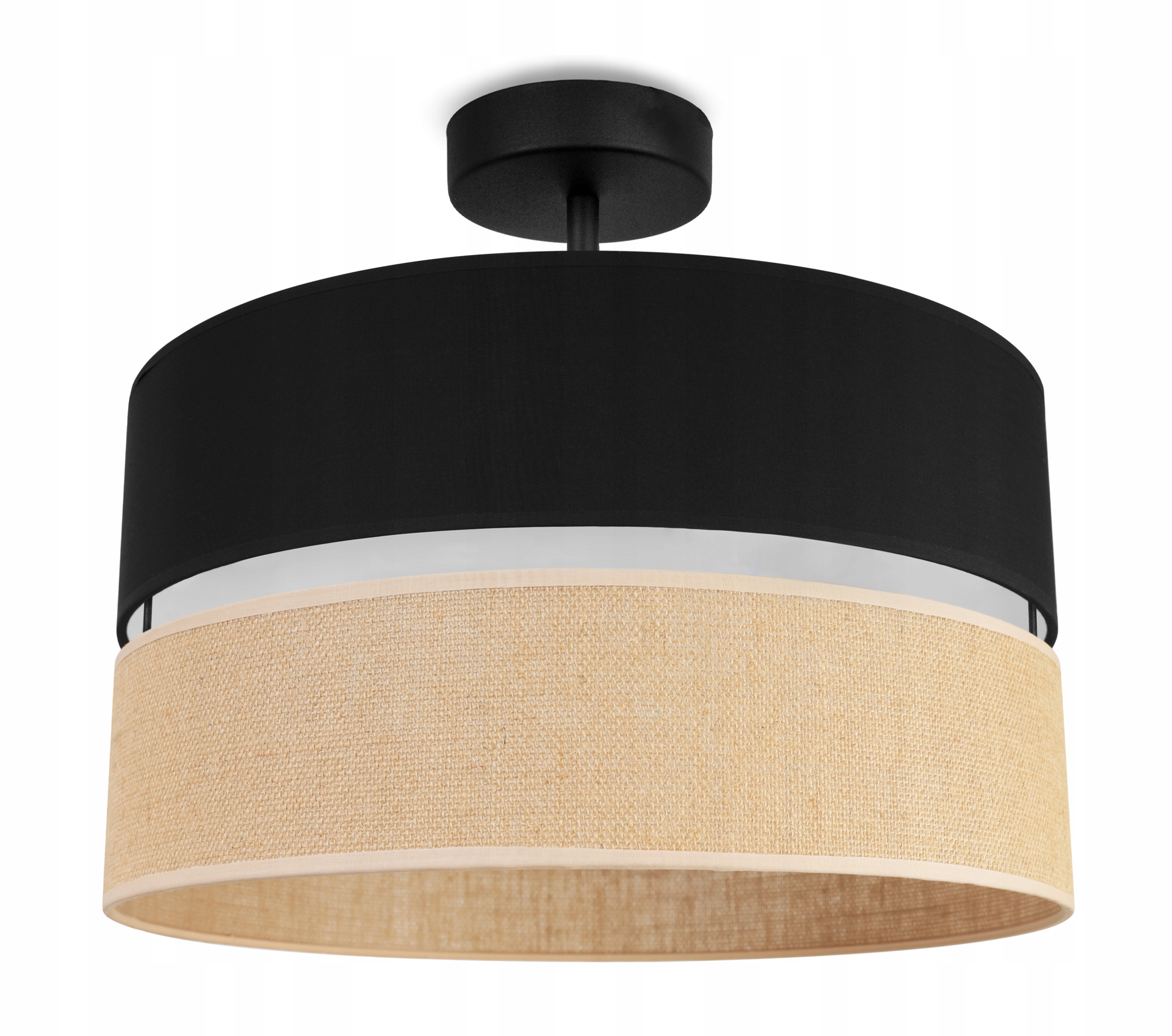 Závesná Stropná Lampa Jednotlivá Stropné Svietidlo Tienidlo Boho Juta 40 CM