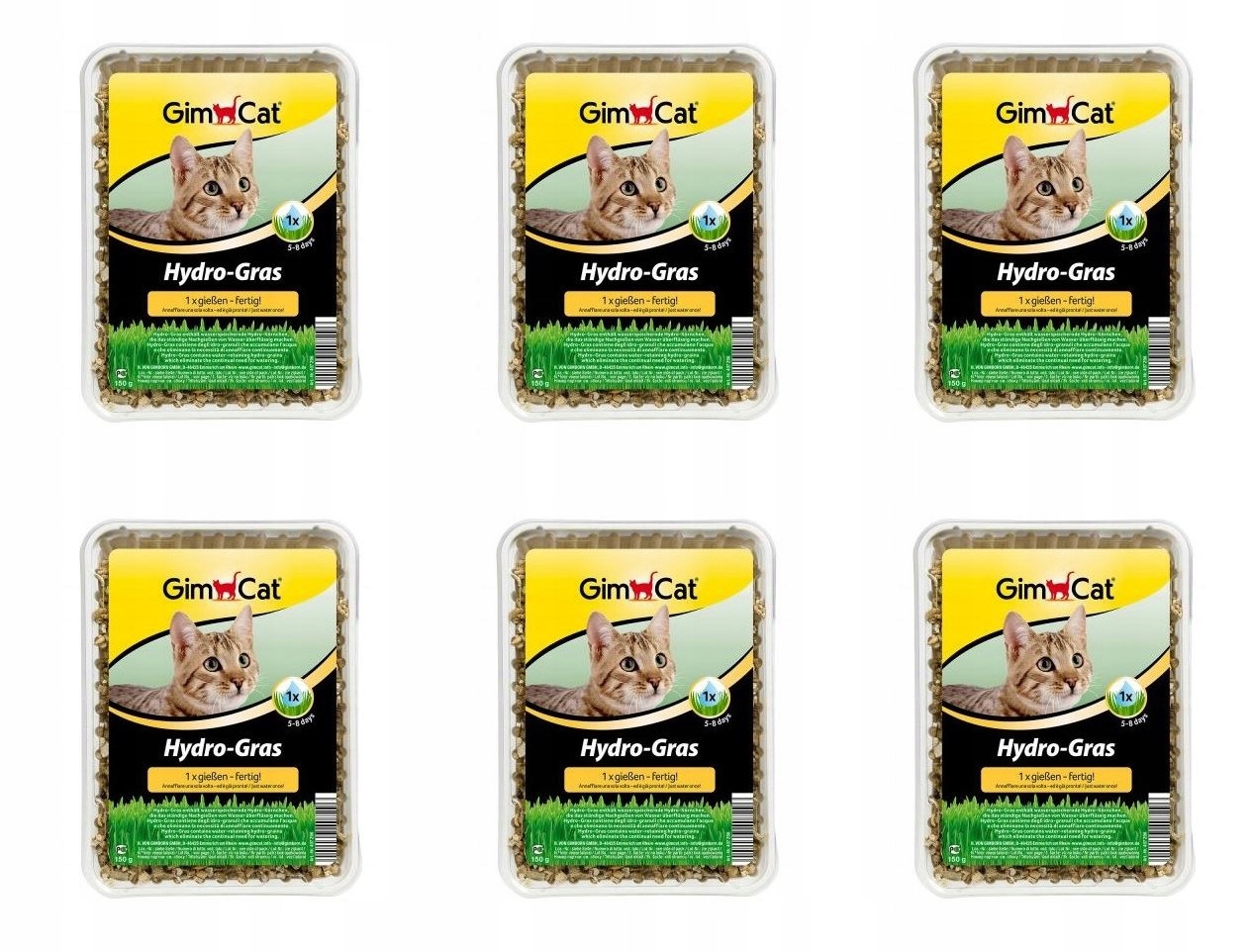 Levně GimCat hydrogranulát Tráva 6x150 g
