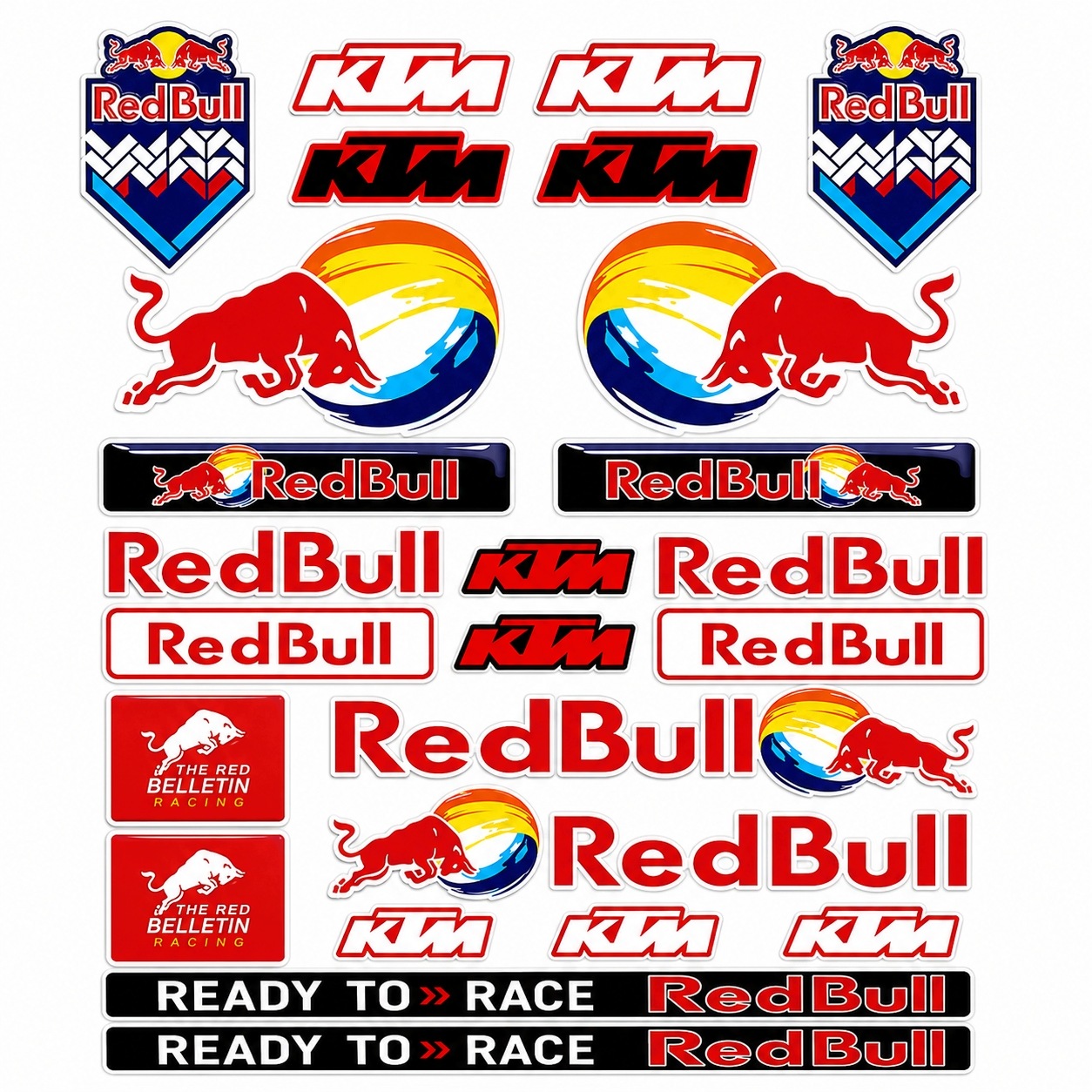 Zestaw Red Bull Racing Arkusz 25 szt Motocross Enduro Auto Motocykl F1