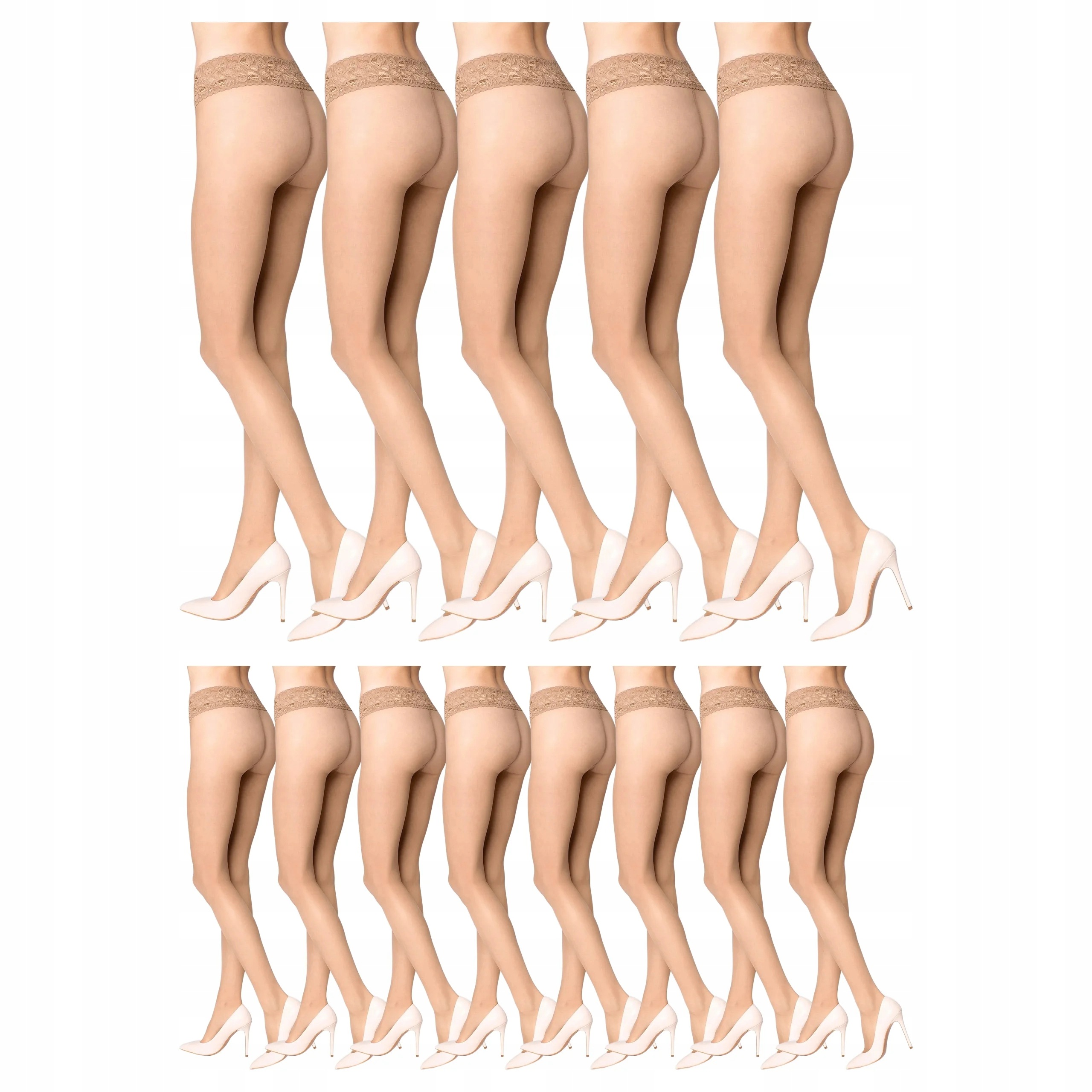 13 x Punčocháče Erotic Vita Bassa 30 den Marilyn Beige 3-M