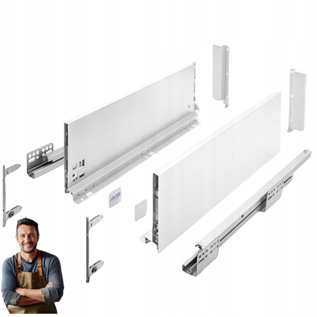 Šuplík Gtv Axis Pro 500 bílá Velmi Vysoká 199 mm 40 kg
