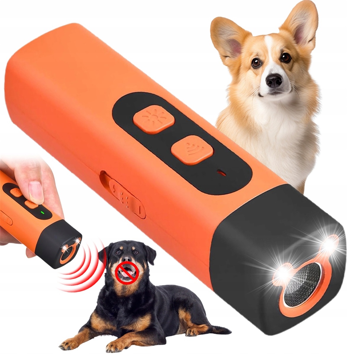 Levně Usb Bark Stopper Ultrazvukový Led Pro Agresivní Psy 25-30KHZ