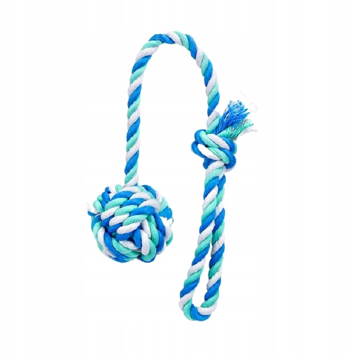 

Szarpak sznur bawełna gryzak z piłką kulą i rączką