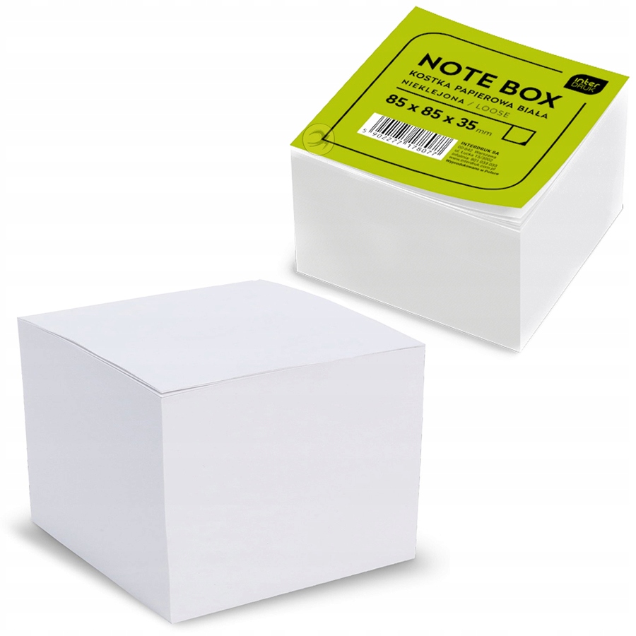 

Kostka Papierowa Nieklejona Biała bloczek notes