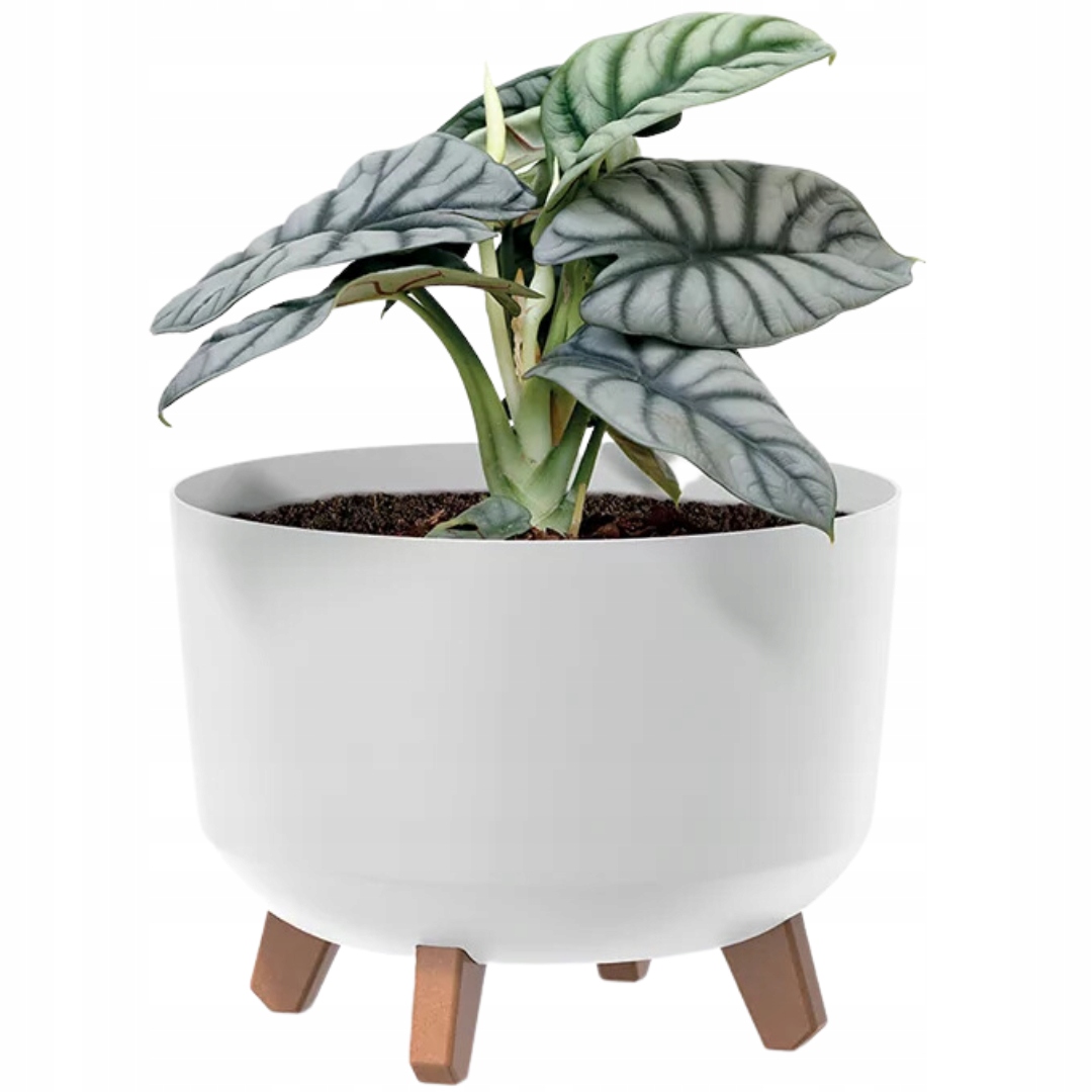 Doniczka okrągła z nóżkami 20 cm - biała Kod producenta 1122453166