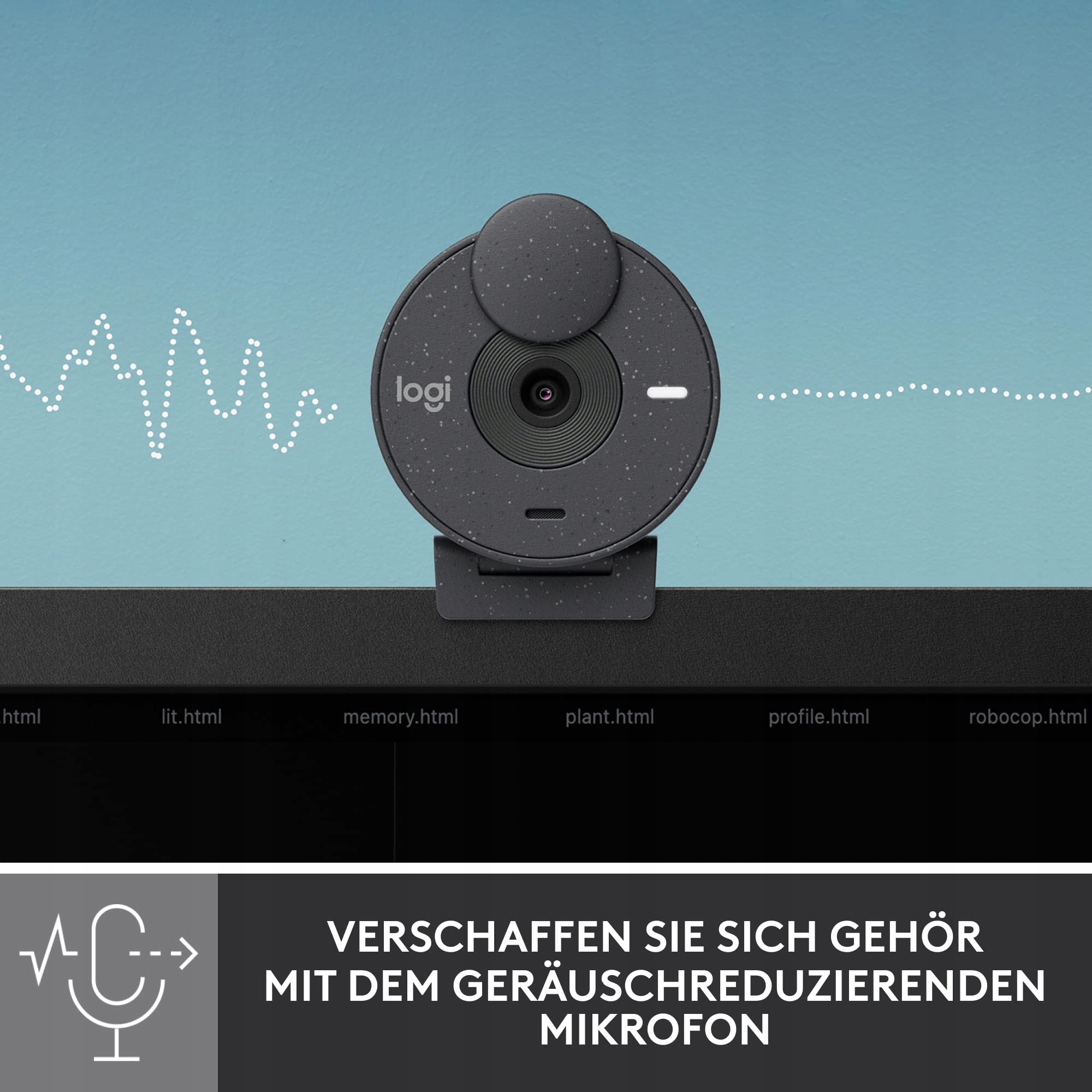 LOGITECH Brio 300 Kamera Full HD Mikrofon USB-C Zoom Teams Meet Graphit — miniatura 4