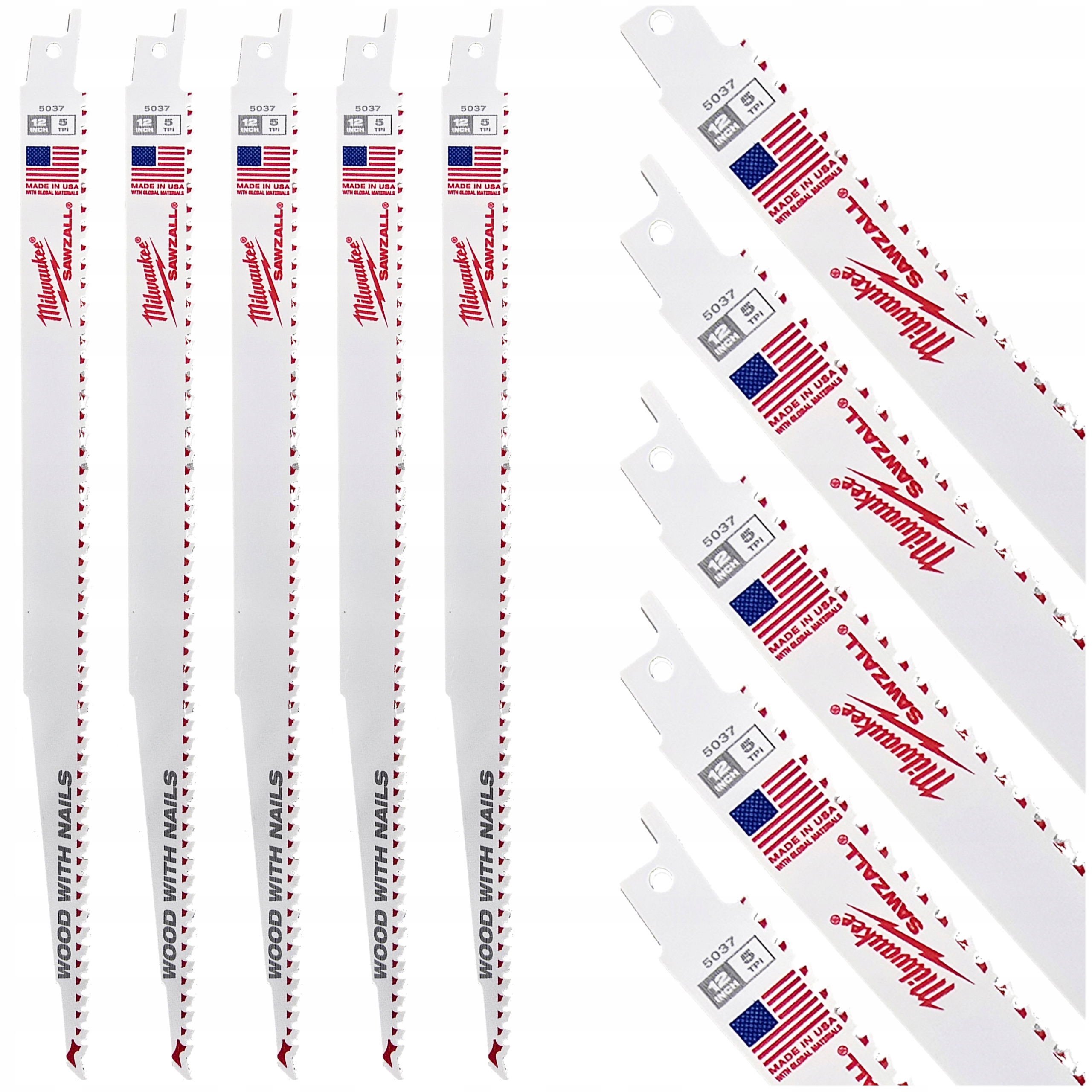 Pilový List na dřevo s hřebíky a šavlovou pilou, odolný, 300 mm, sada 10 Ks