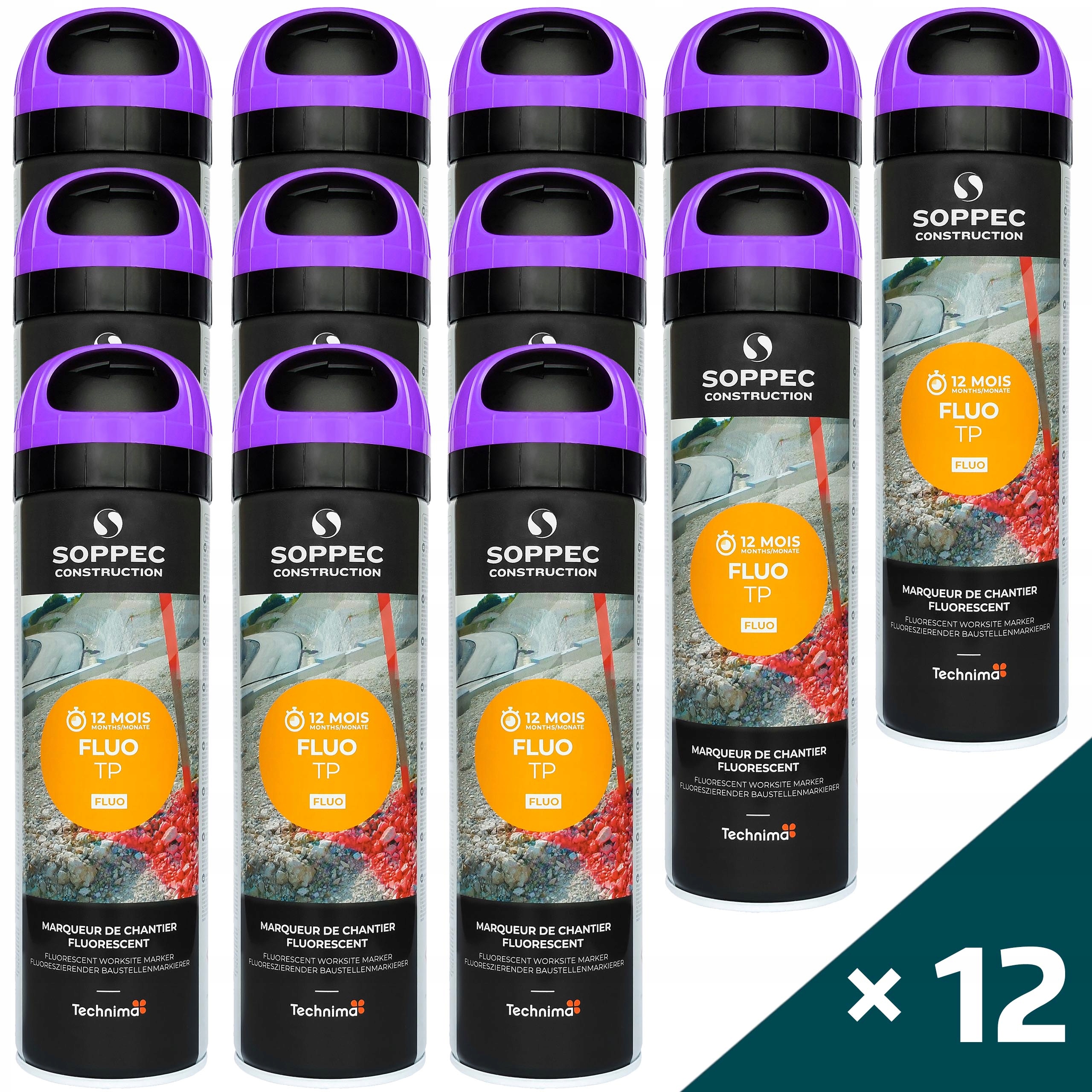 FARBA GEODEZYJNA W SPRAYU DO ZNAKOWANIA SOPPEC FLUO TP 12 SZT. [FIOLETOWY] EAN (GTIN) 3598300003922