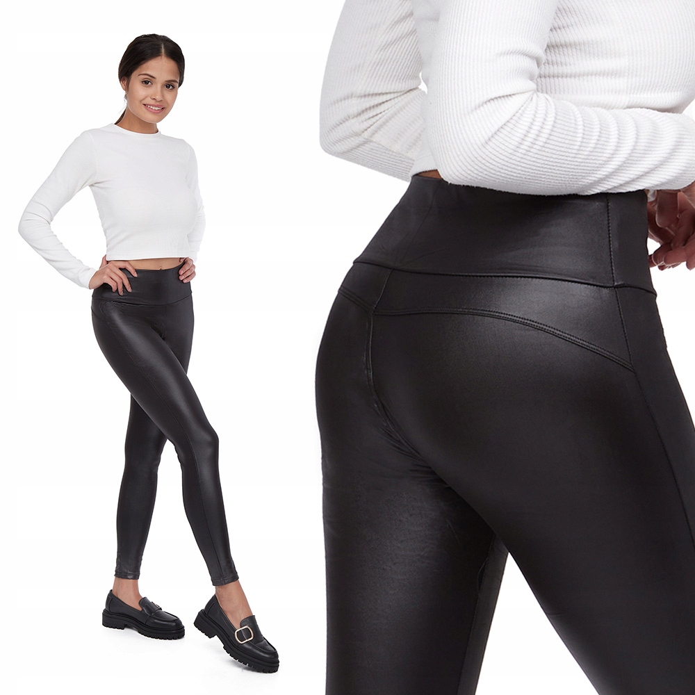 

Legginsy Damskie Skórzane Eco Skóra Czarny XL/2XL