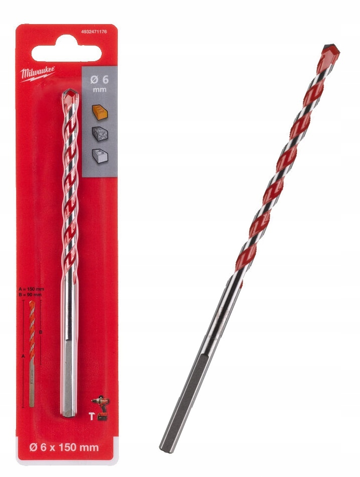 

Wiertło Do Betonu Cegly Milwaukee 150x Ø 6mm
