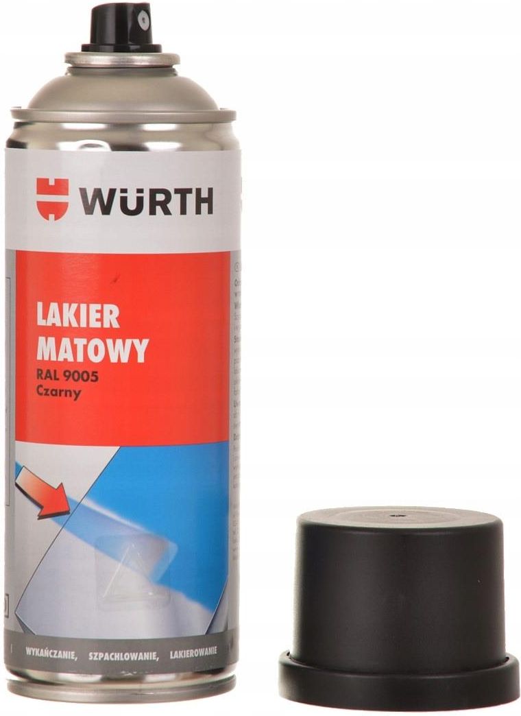 Lakier w sprayu Wurth czarny mat RAL9005 400ML