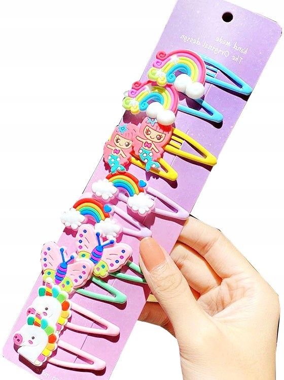 

Zestaw dziecięcych wsuwek do włosów kolorowe 10szt