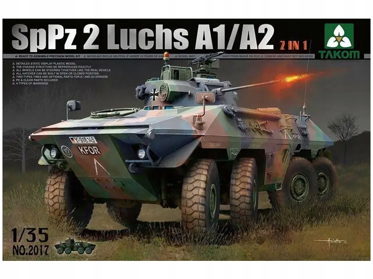 Průzkumný vůz SpPz 2 Luchs A1/A2 model 2017 Takom