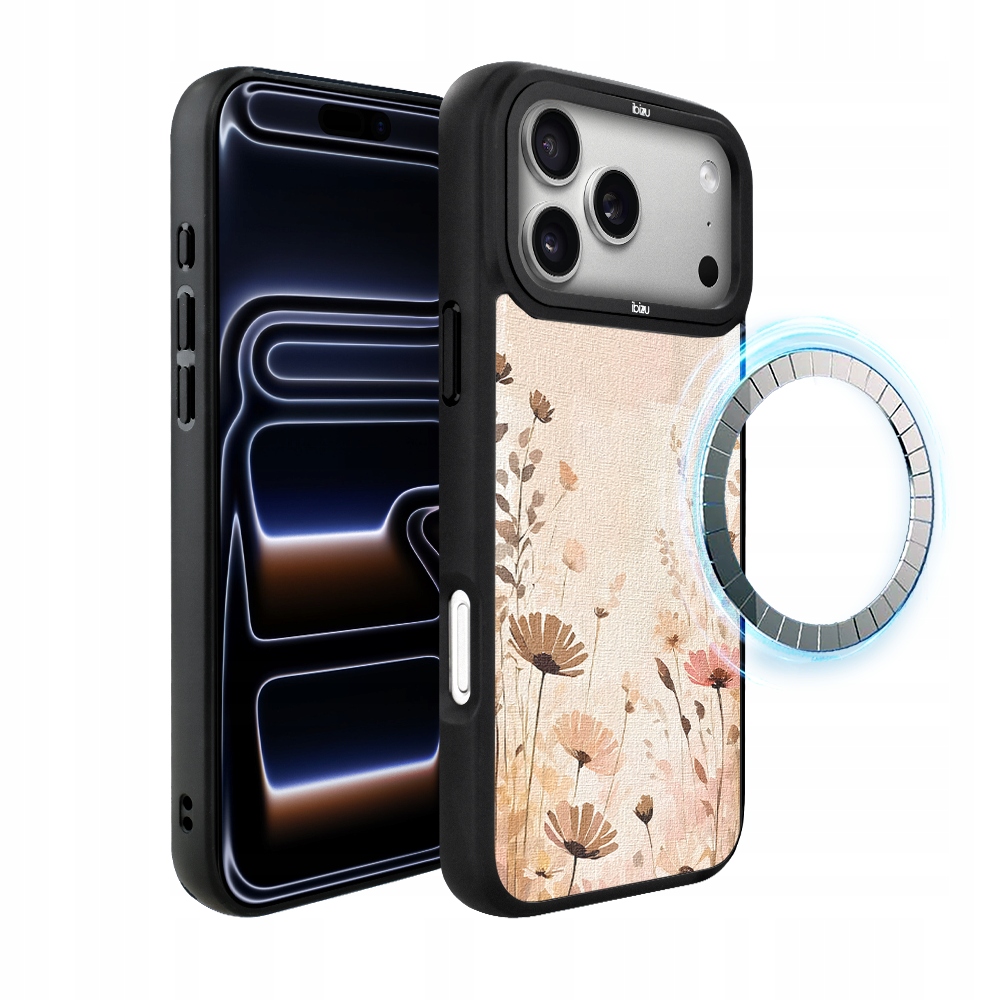 Pouzdro pro iPhone 17 Pro Ibizu DropGuard Matt s MagSafe, Boho, Květinová louka