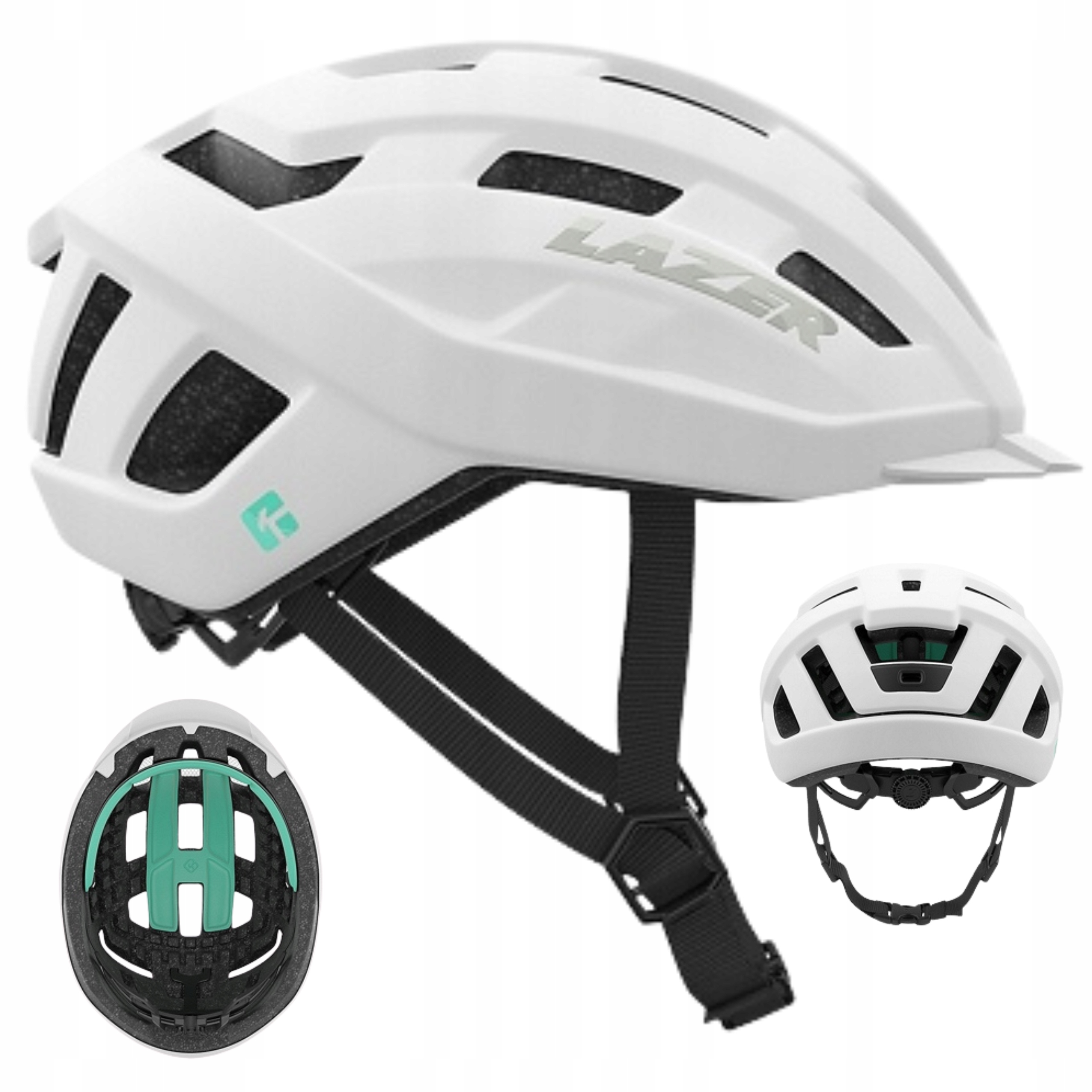 Kask rowerowy górski z daszkiem Lazer Codax KinetiCore 54-61 cm Biały Mat