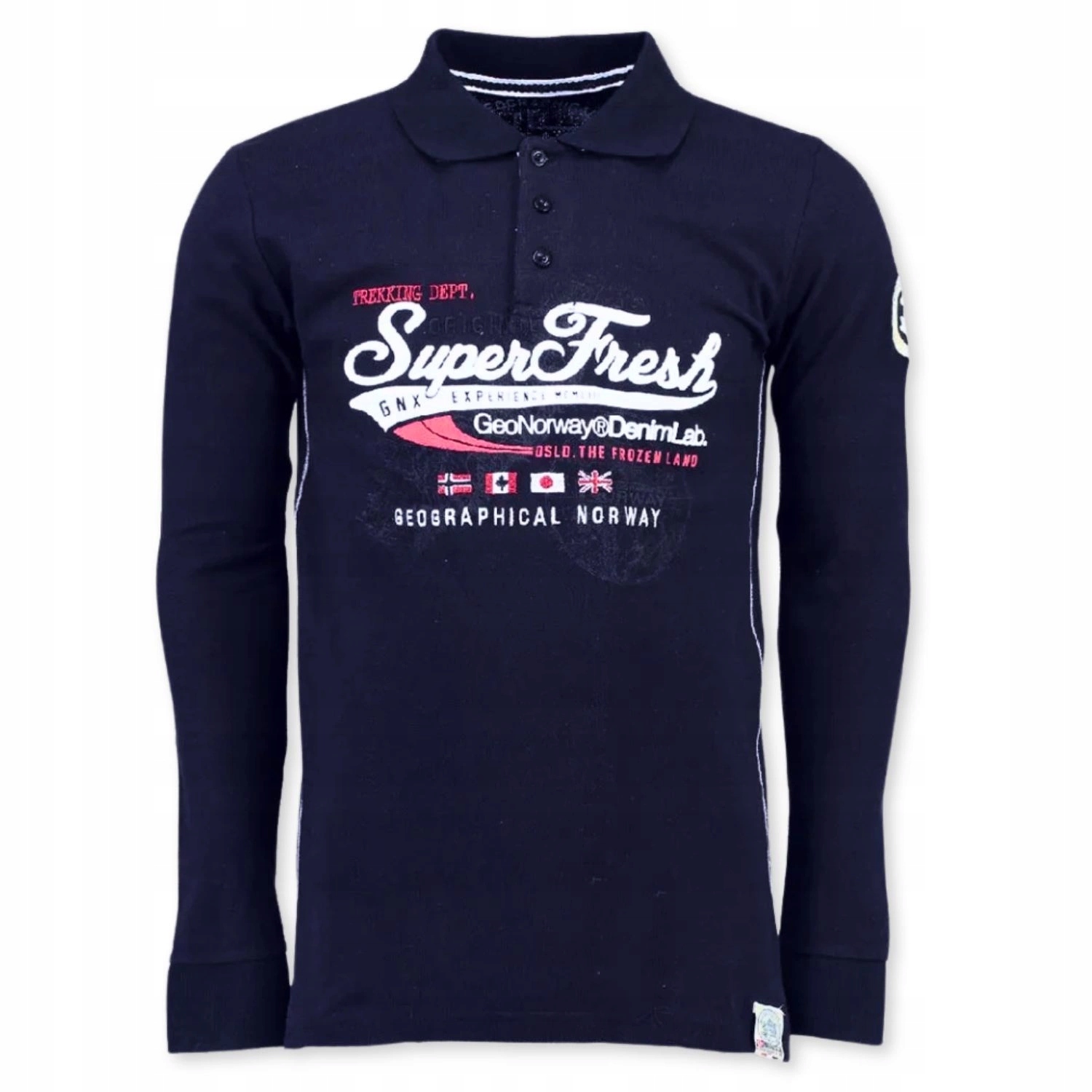 Tričko pánské Geographical Norway polo bavlněné módní tmavě modré vel. S