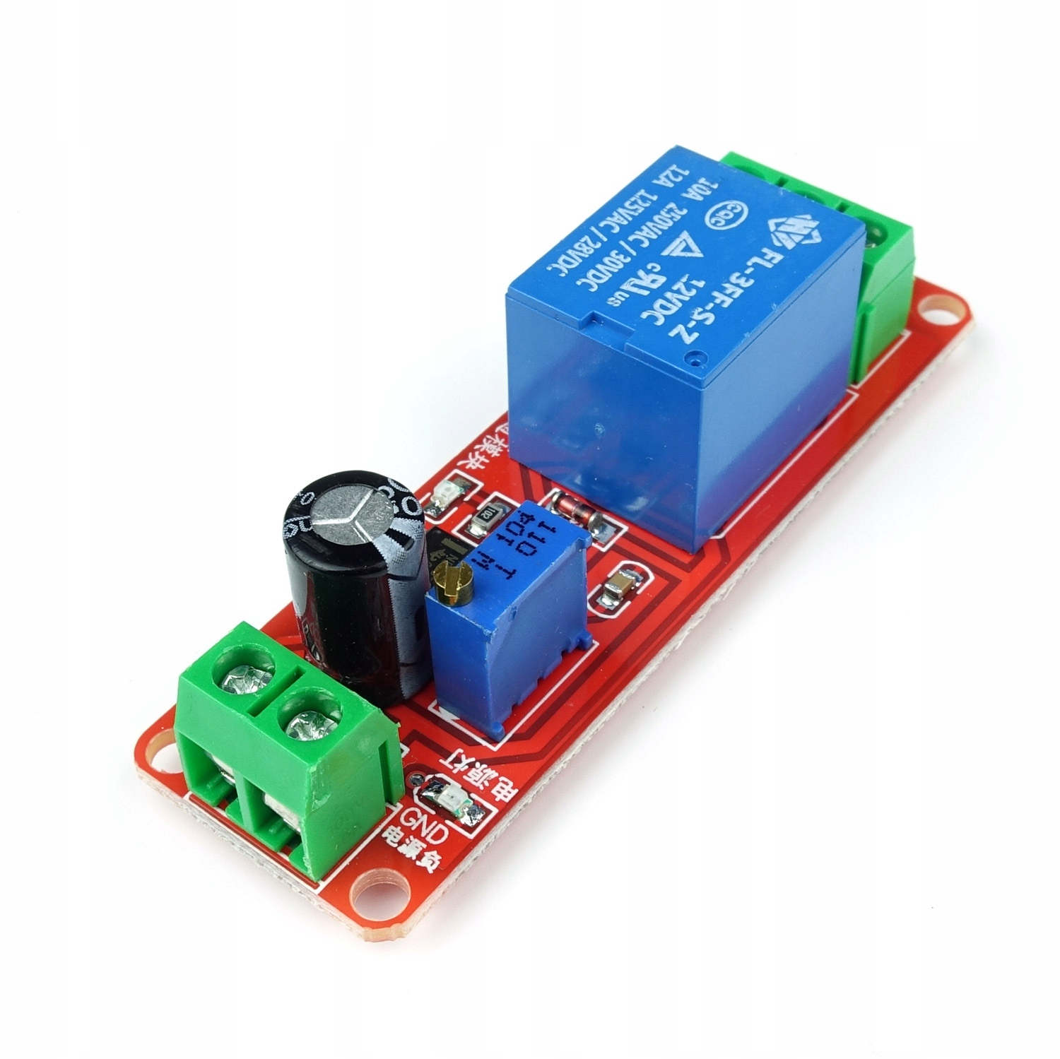 Moduł opóźniacz czasowy z przekaźnikiem NE555 12V z timerem