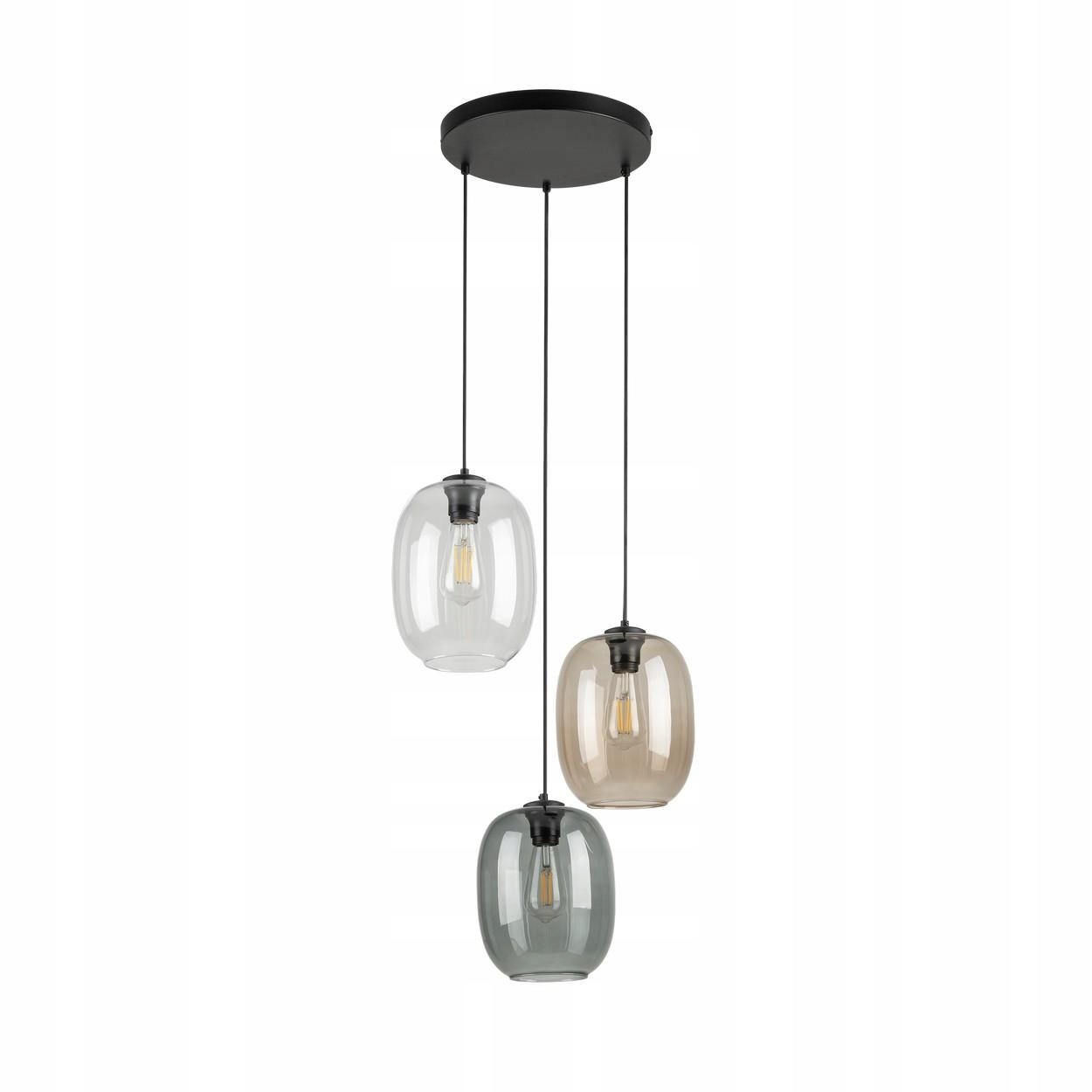 Tk Lighting Závesná lampa Elio MIX 3xE27 čierna/viacfarebná