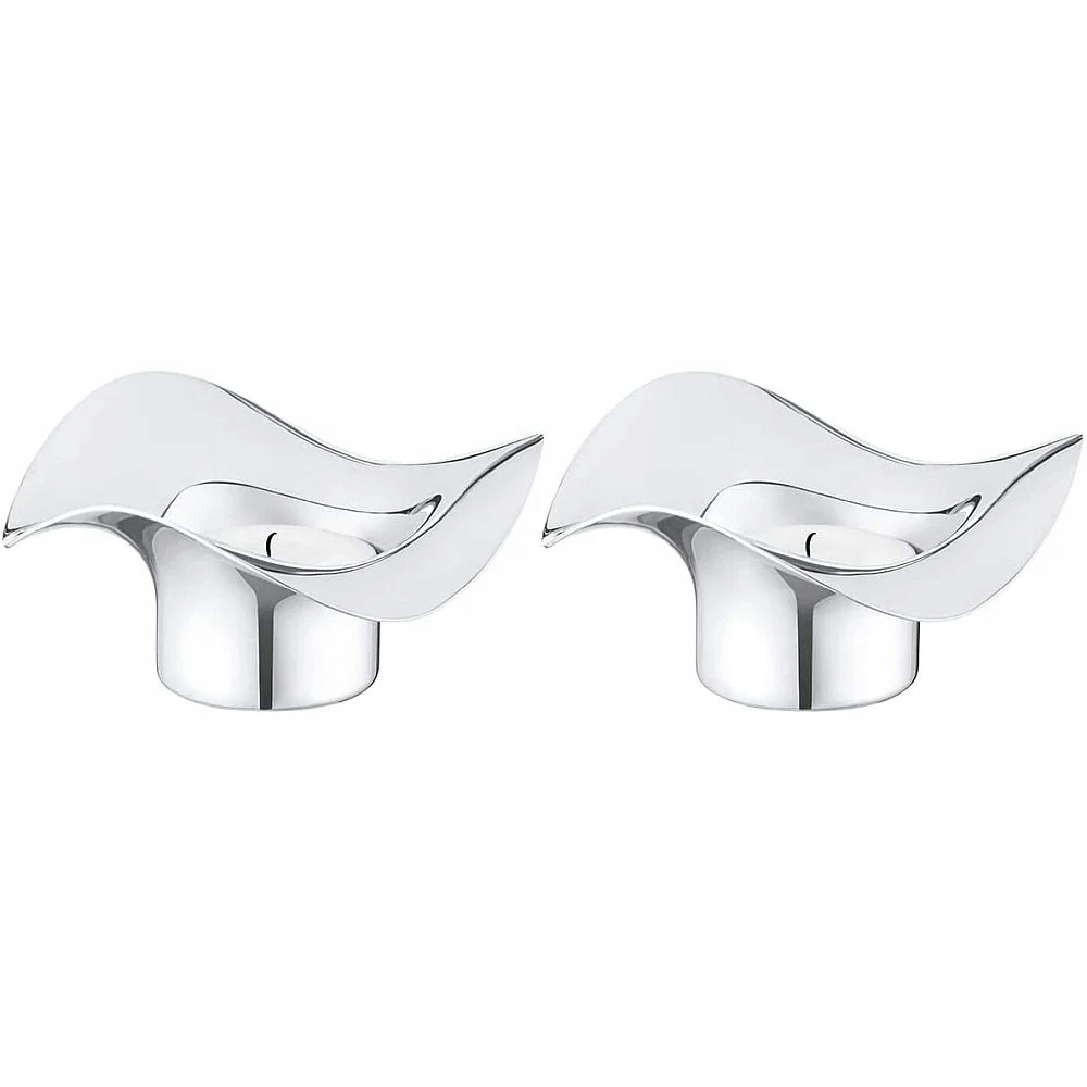 Georg Jensen Cobra Svietnik Tealight 2 Ks Strieborný leštený