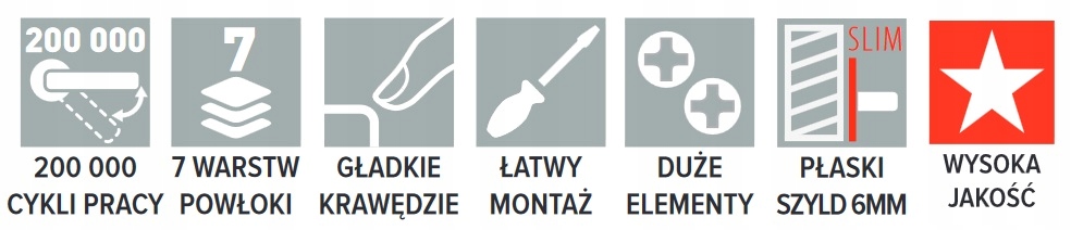 KLAMKA WEWNĘTRZNA CUBE SLIM PREMIUM kwadrat CZARNA Kolor czarny