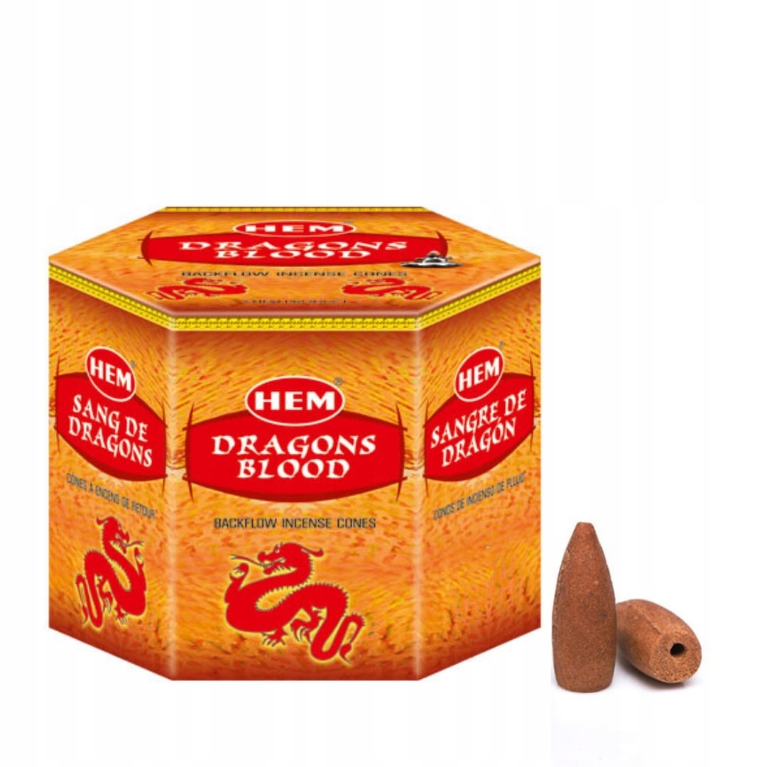 Kadzidełka stożkowe backflow HEM DRAGONS BLOOD