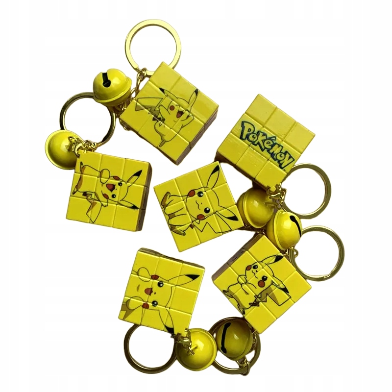 PIKACHU KOSTKA LOGICZNA 3x3x3 POKEMON PIKACZU ZABAWKA BRELOK BRYLOK KLUCZY Bohater Pokemon