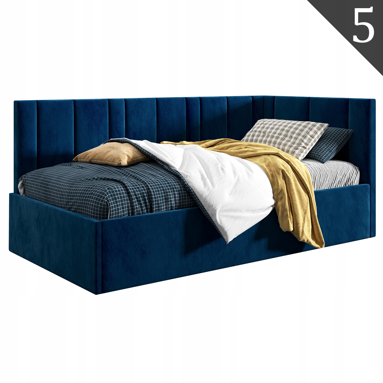 Łóżko młodzieżowe Tapczan 100x200 + POJEMNIK Długość mebla 210 cm