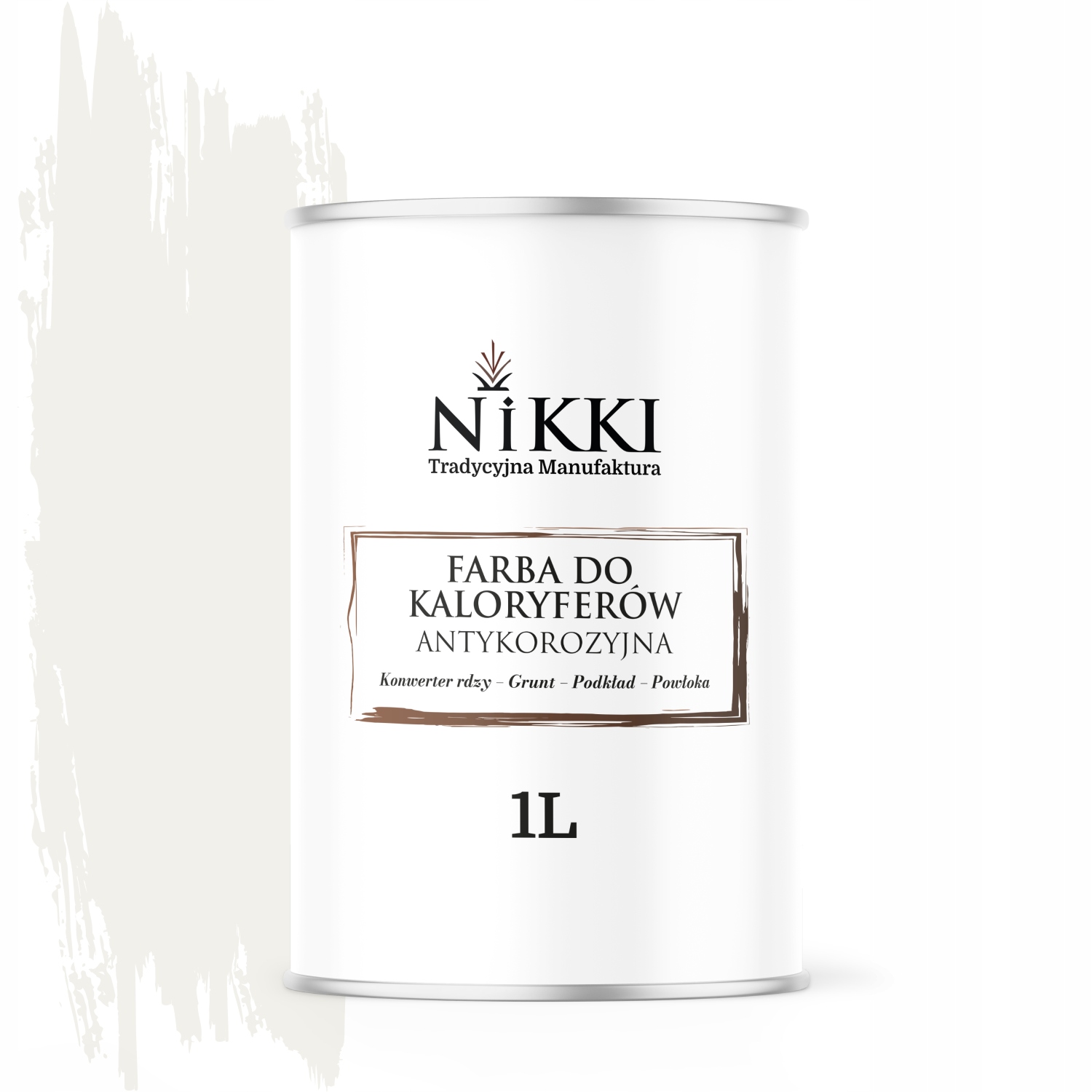 Farba do Kaloryferów Grzejników Antykorozyjna 1L Mat Biały Drogowy 3w1