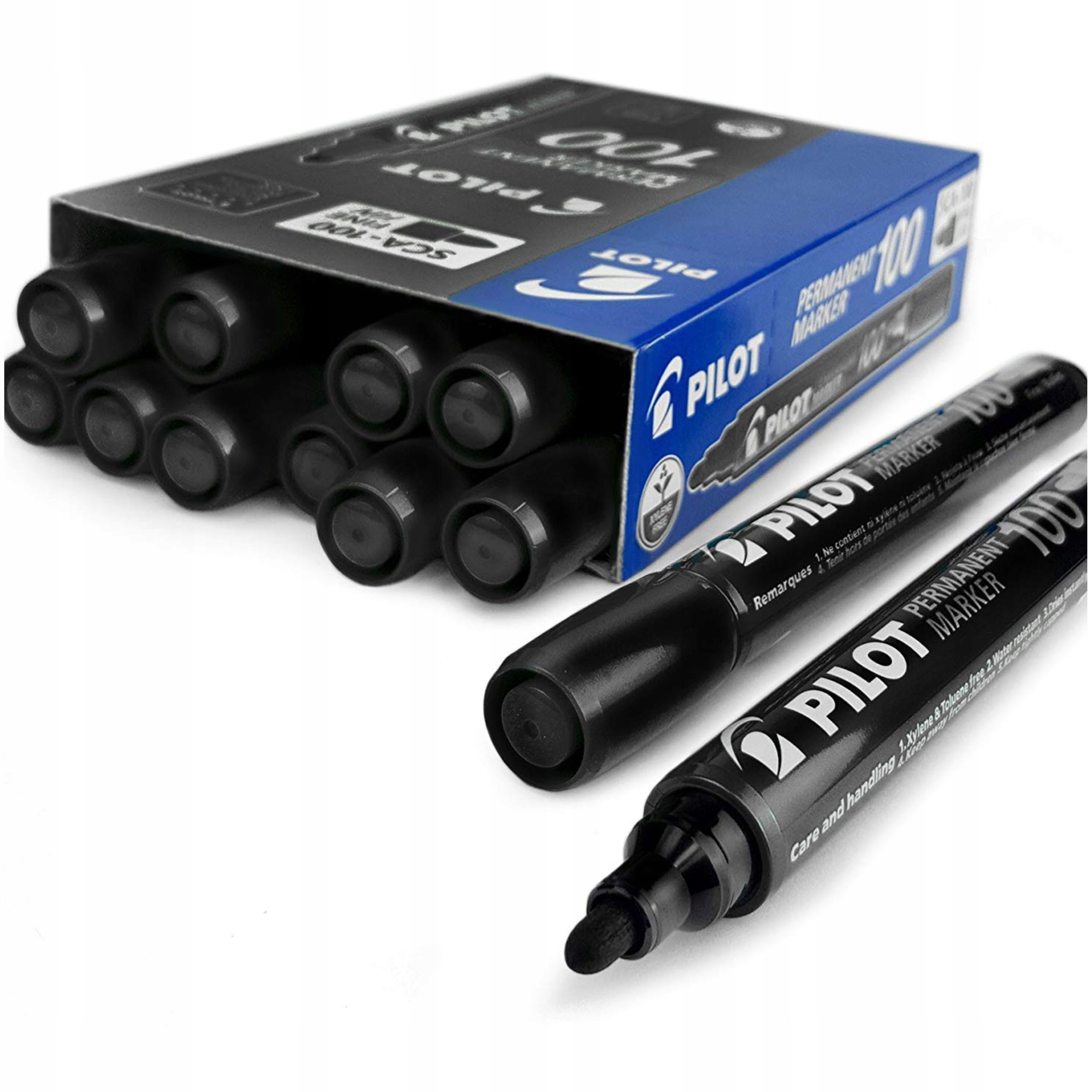 

Marker permanentny Pilot SCA-100 czarny 12 sztuk