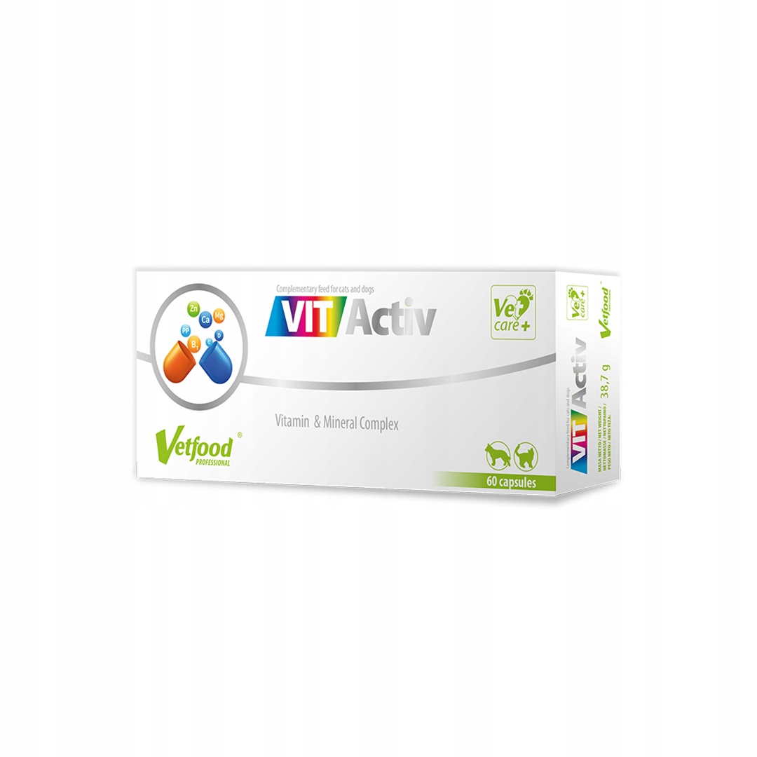 Vetfood Vitactiv 60 kapslí vitamínů pro psa a kočku