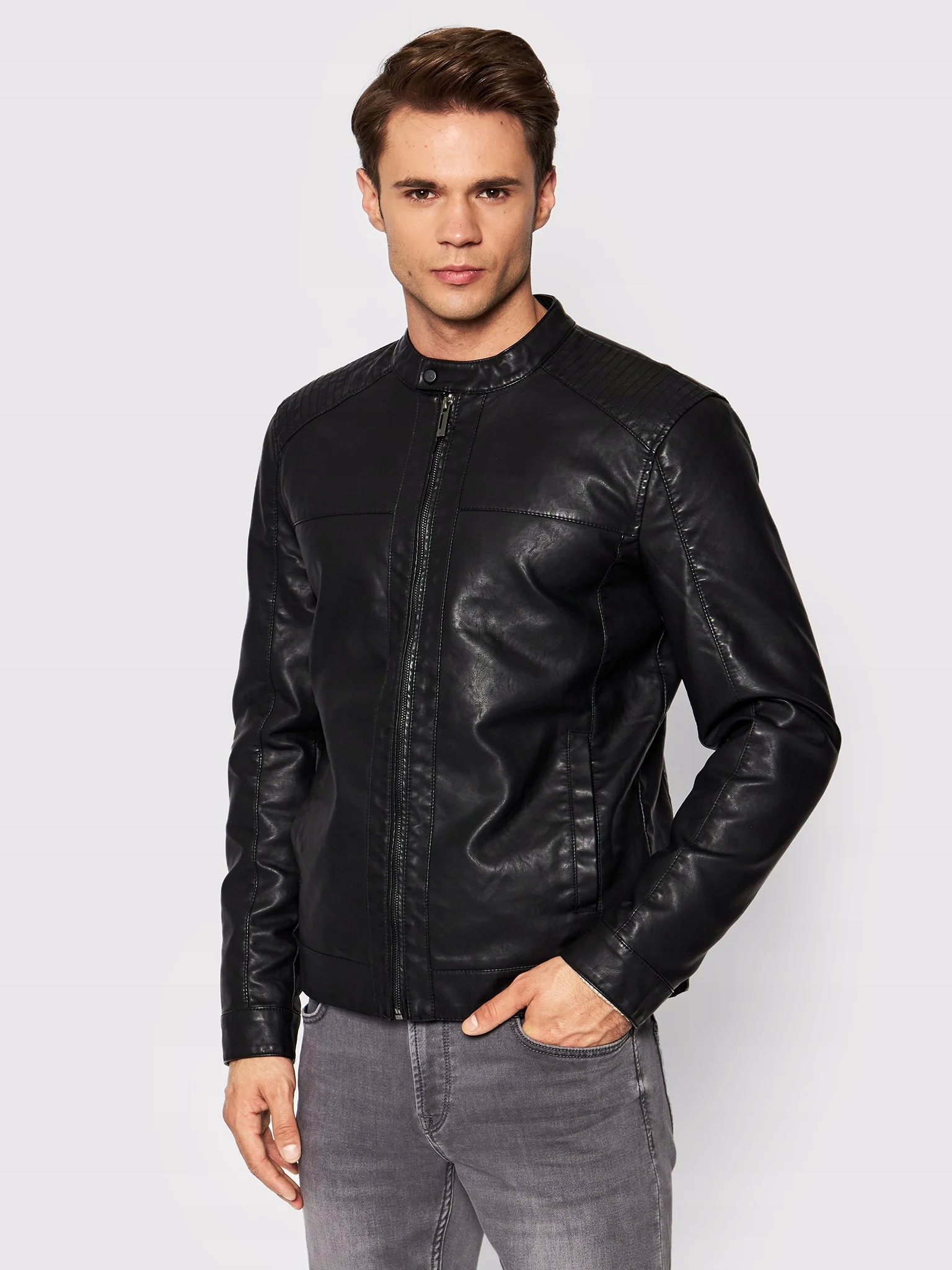 Only & Sons Pánská Černá Klasická Ramoneska Bunda XL 6EA