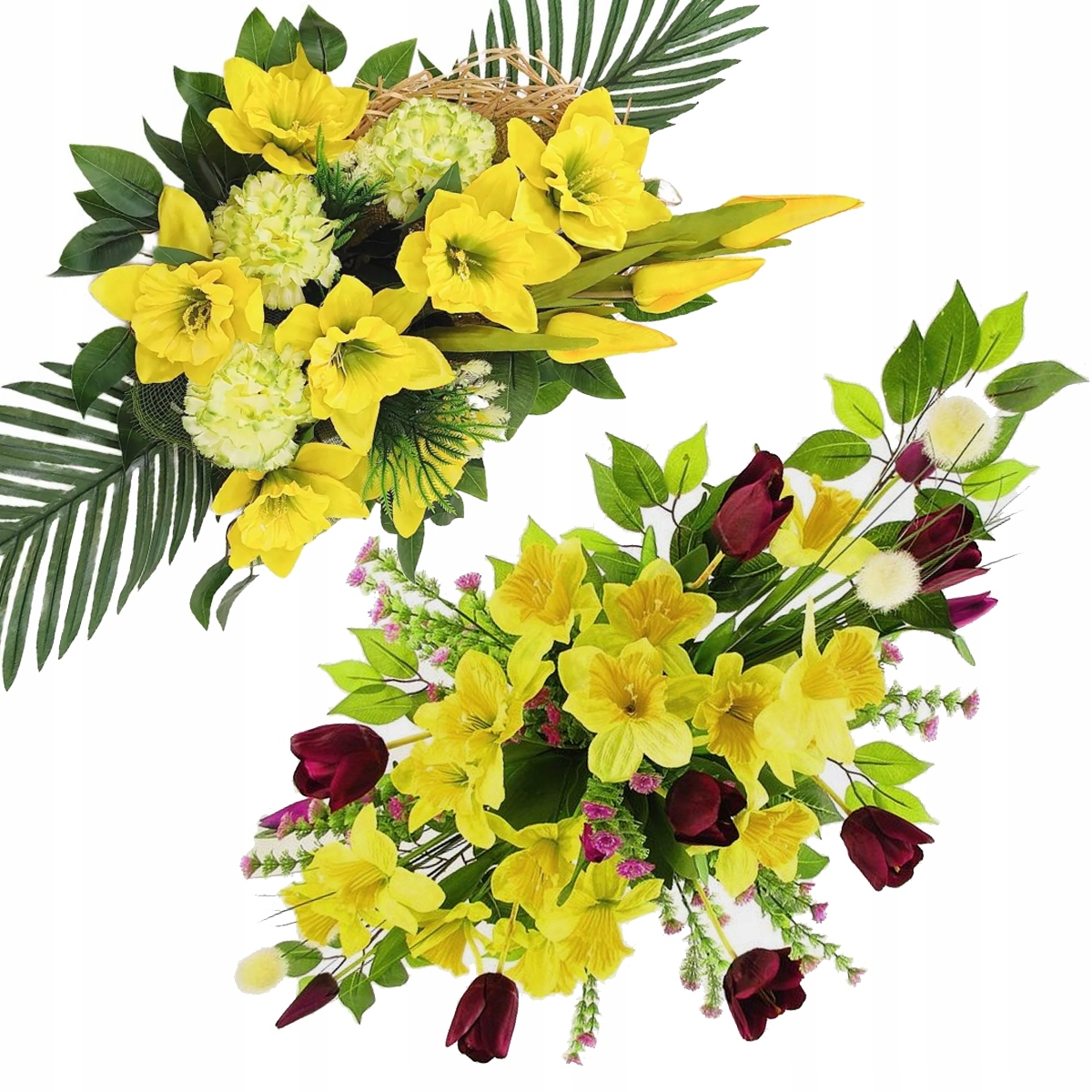 BUKIET KWIATÓW ŻONKILE NARCYZ KWIATY 16 GAŁĄZEK SZTUCZNE KWIATKI STROIK Kod producenta ŻONKIL ŻÓŁTY