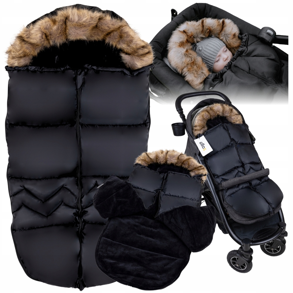 ŚPIWOREK ŚPIWÓR DLA DZIECKA DO WÓZKA FUTRO ZIMOWY CIEPŁY SANKI GONDOLA 5w1