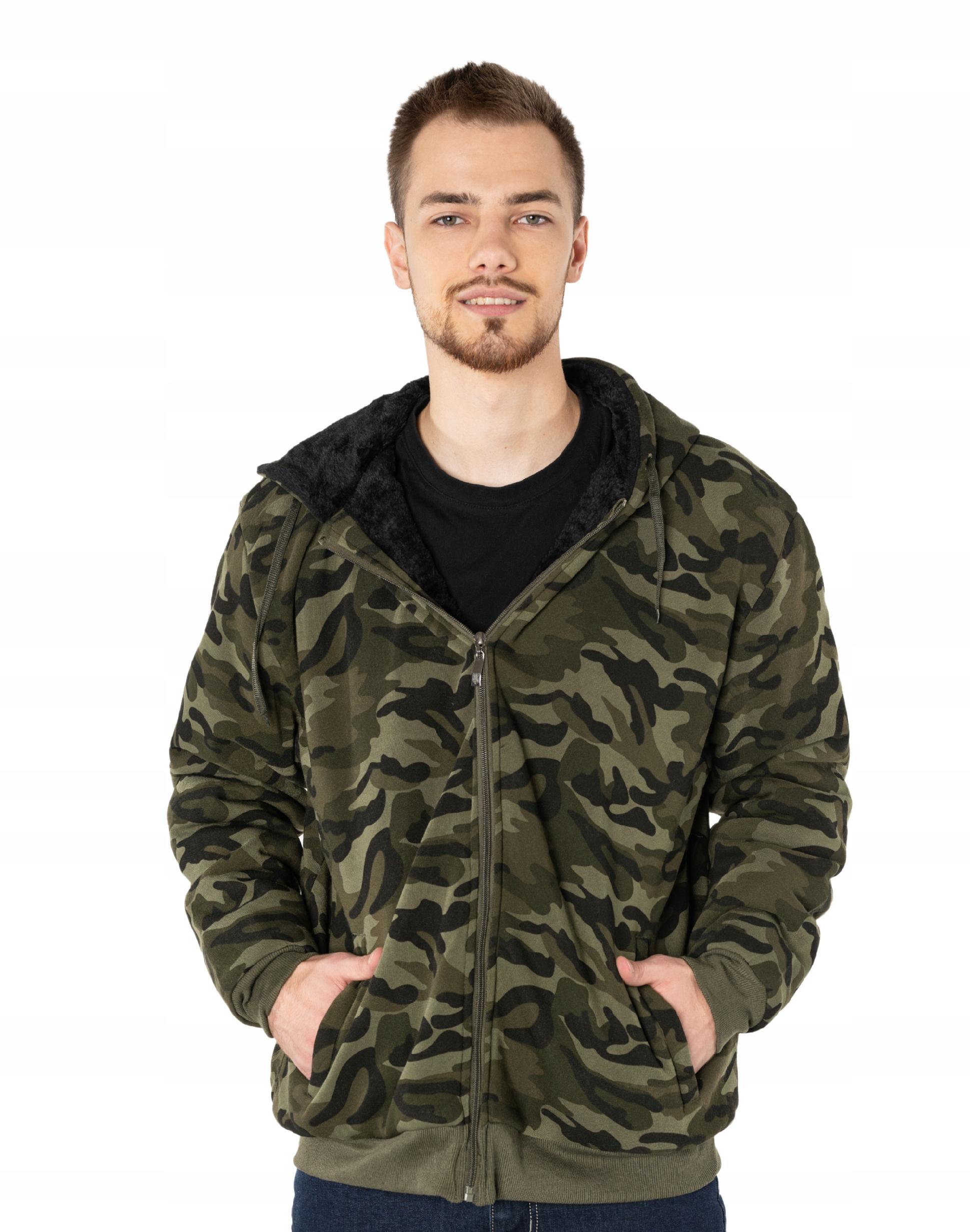 

Ciepła Bluza Męska Ocieplona Futerkiem 74601-1 XXL