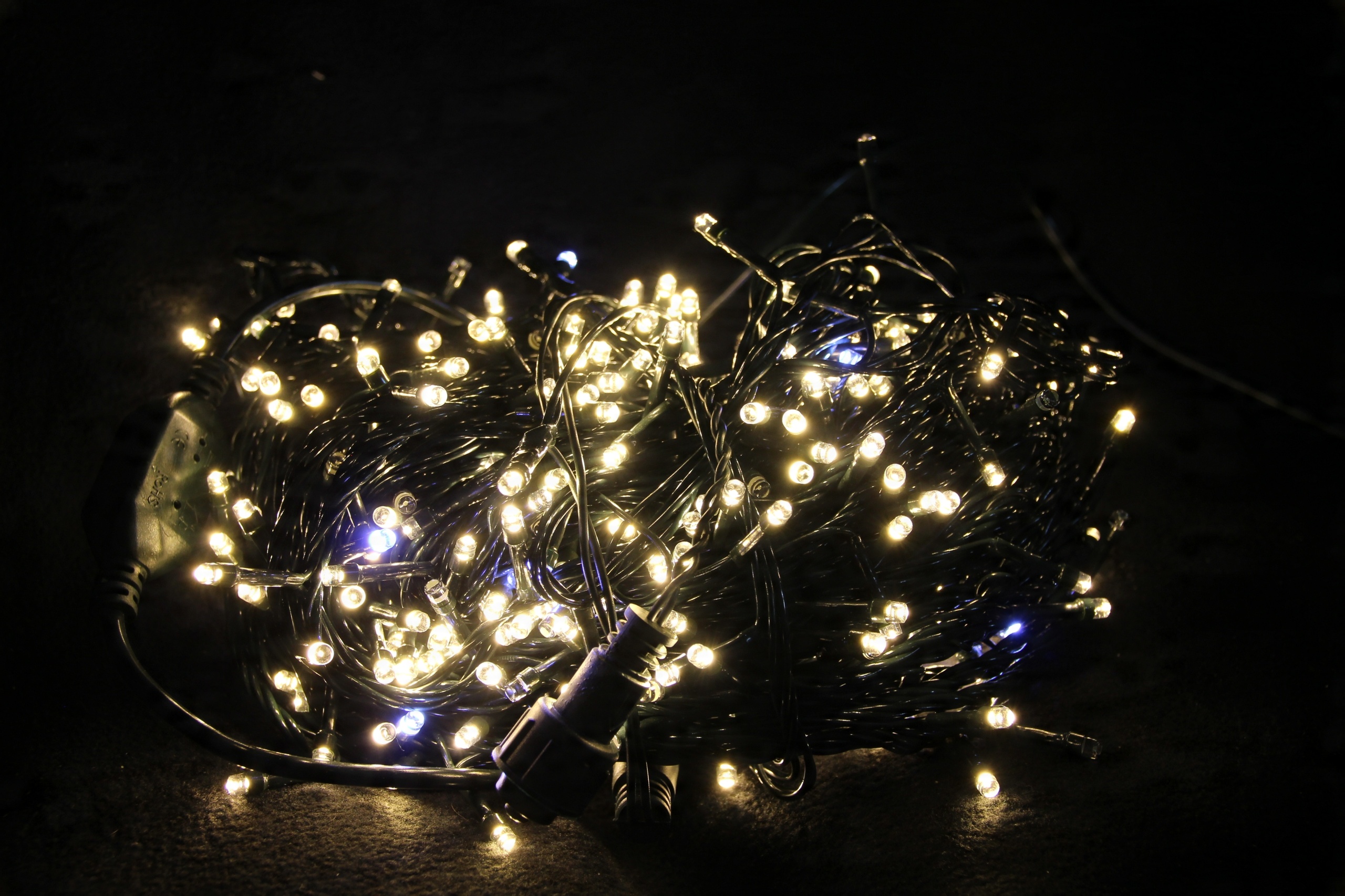 

Lampki Choinkowe 100 Led Ciepły Biały +biały Flash
