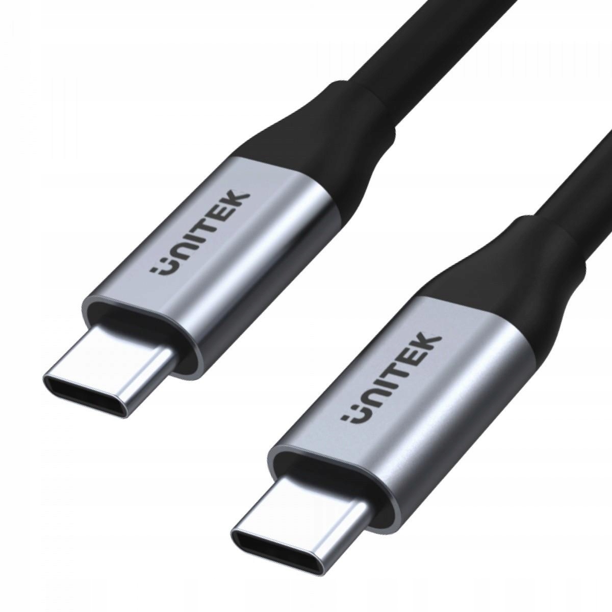 Kabel USB C - USB C PD 100W 4K 60Hz 10Gbps 1,0 m Unitek C14082ABK czarny