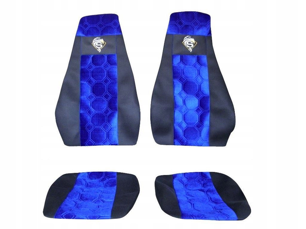 POKROWCE SCANIA SERIA R 04- 1+1, 2 PASY NIEBIESKIE