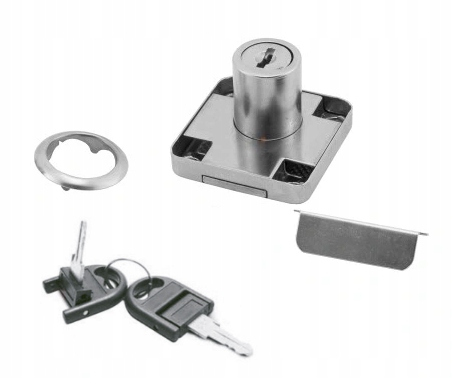 

Zamek meblowy kwadratowy klucz łamany metal nikiel