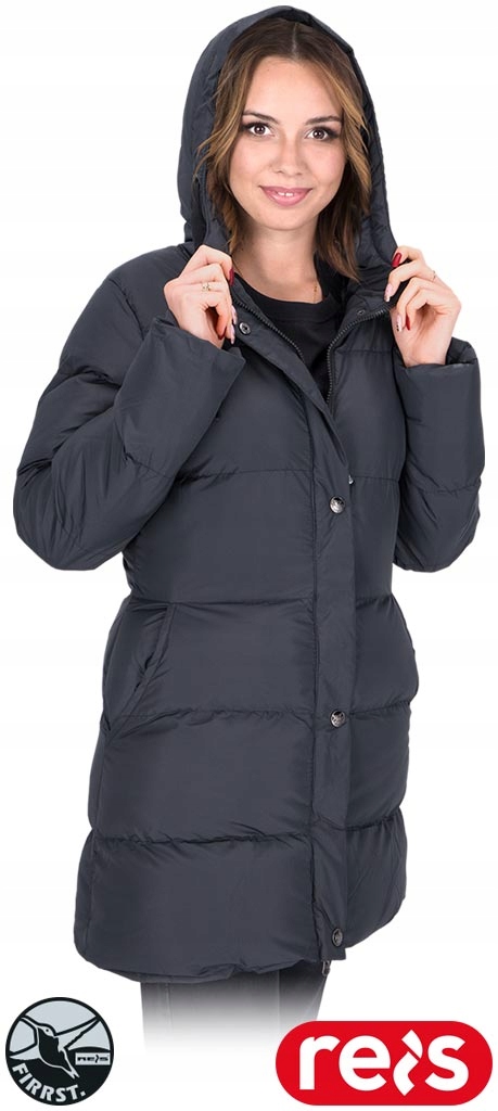 Dámská Zateplená bunda s kapucí Teplá Zimní Prošívaná Carla černá XL